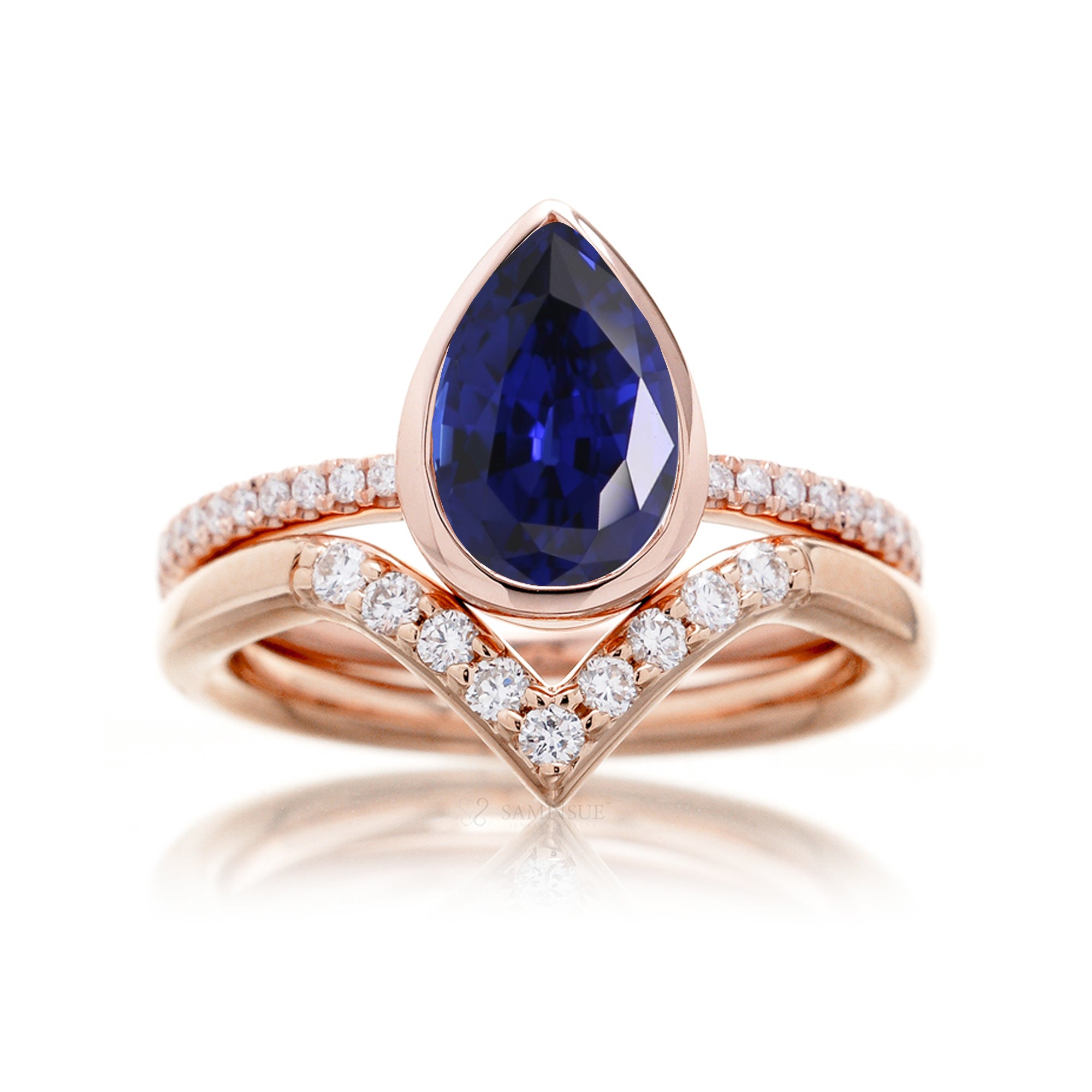 The Beverly Pear Sapphire Ring