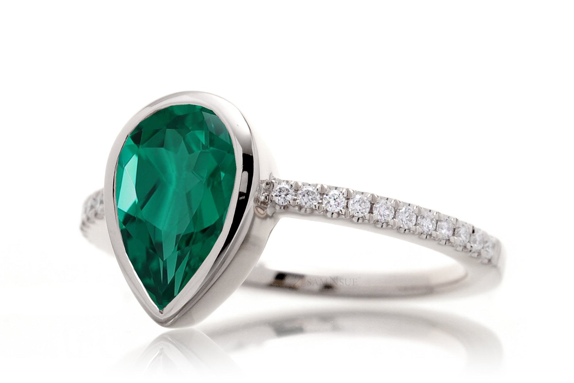 The Beverly Pear Lab-Grown Emerald