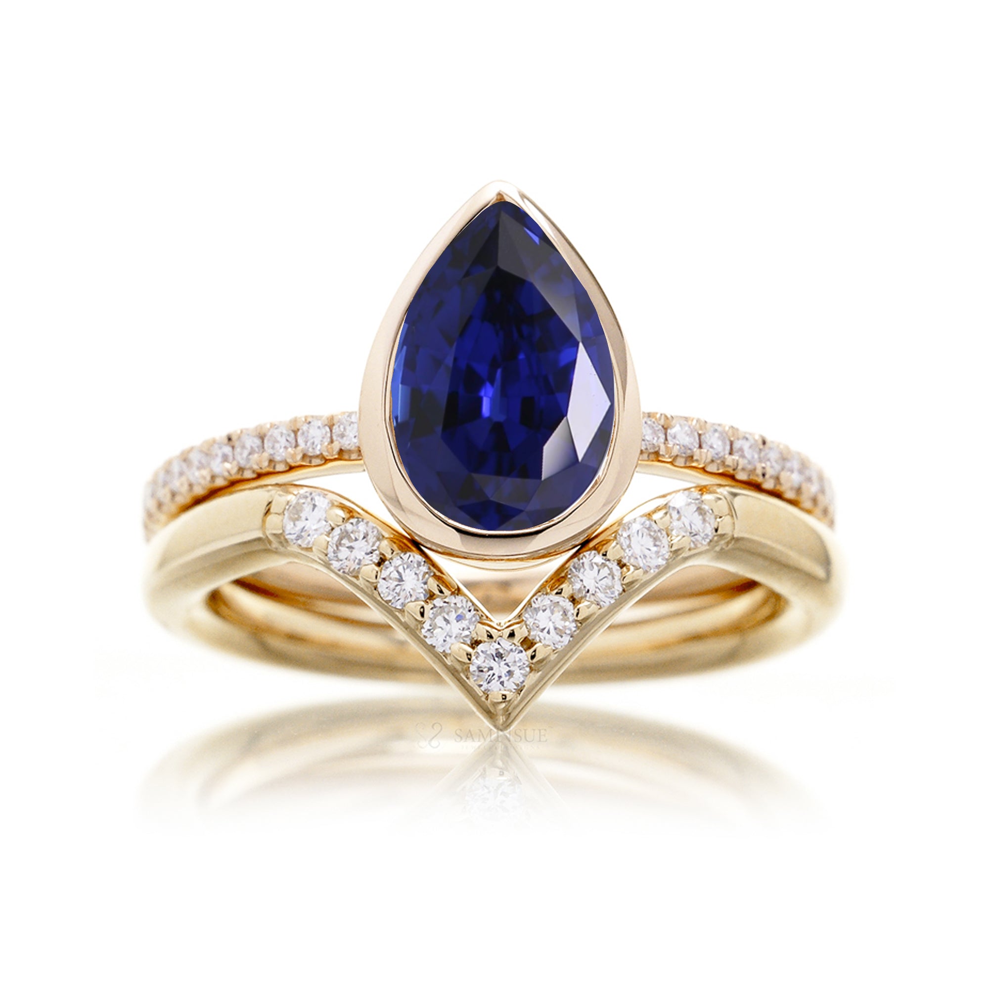 The Beverly Pear Sapphire Ring