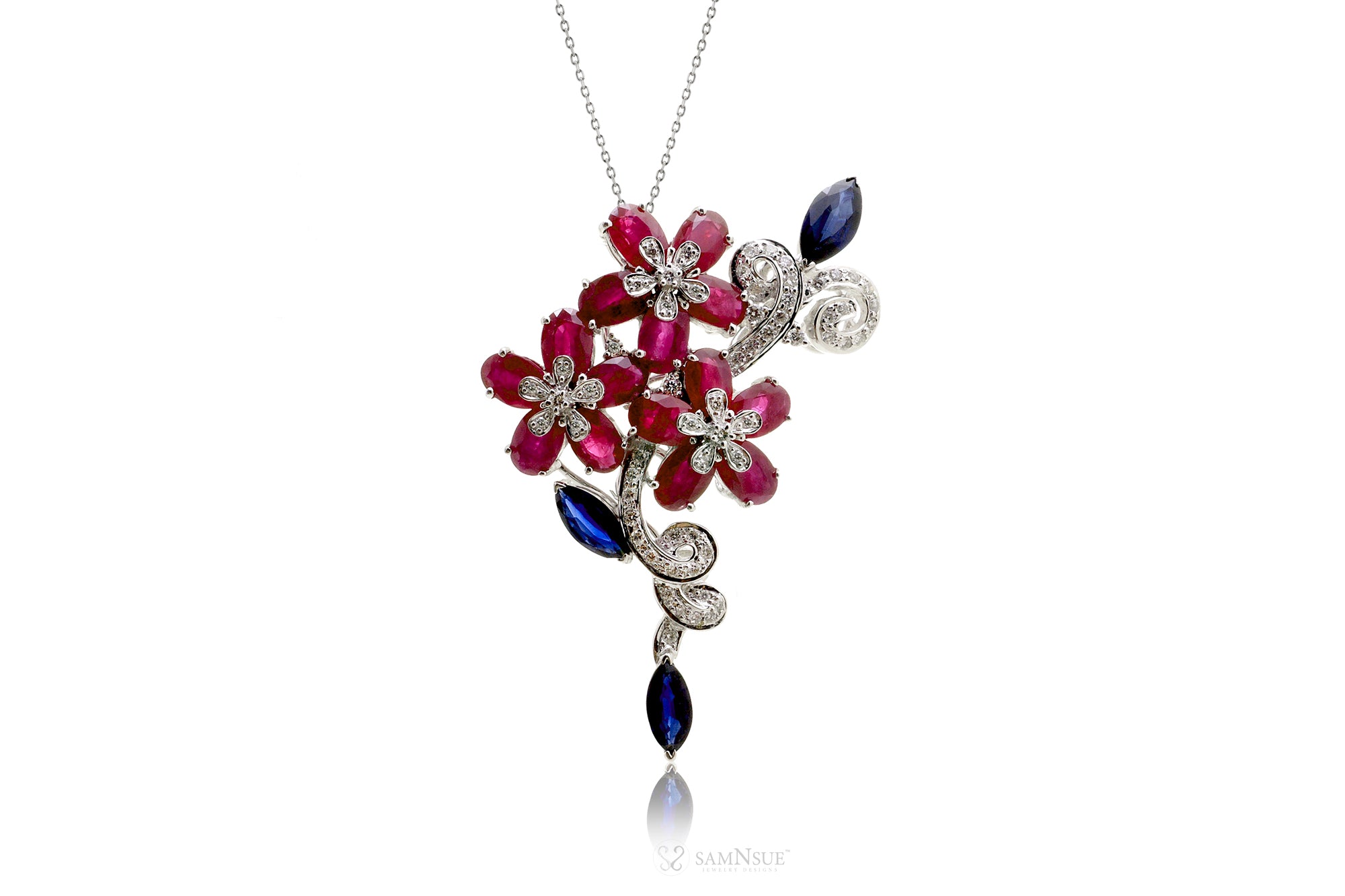 The Blossom Ruby Diamond Slide | Pendant