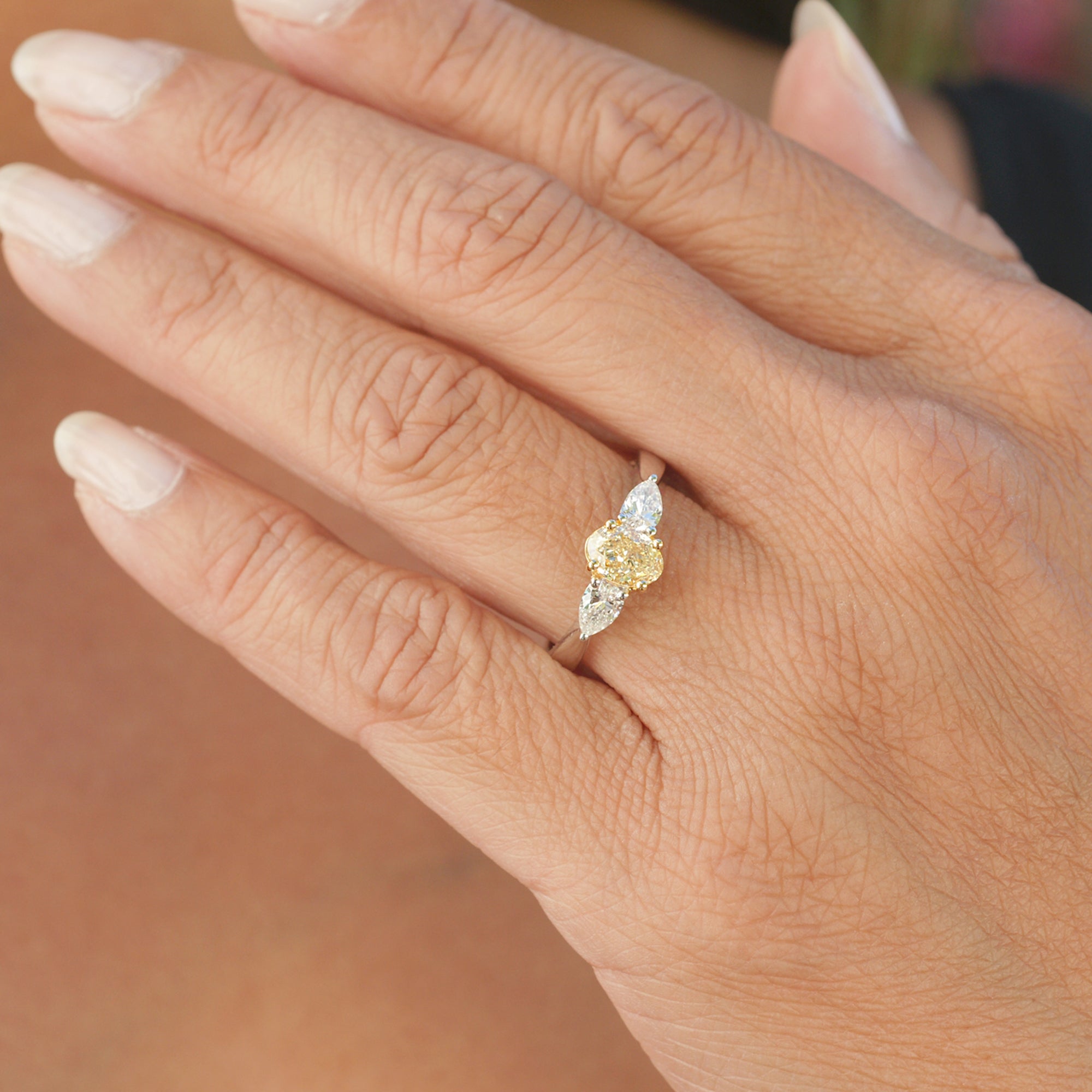 3 carat 3 stone diamond ring Clearance