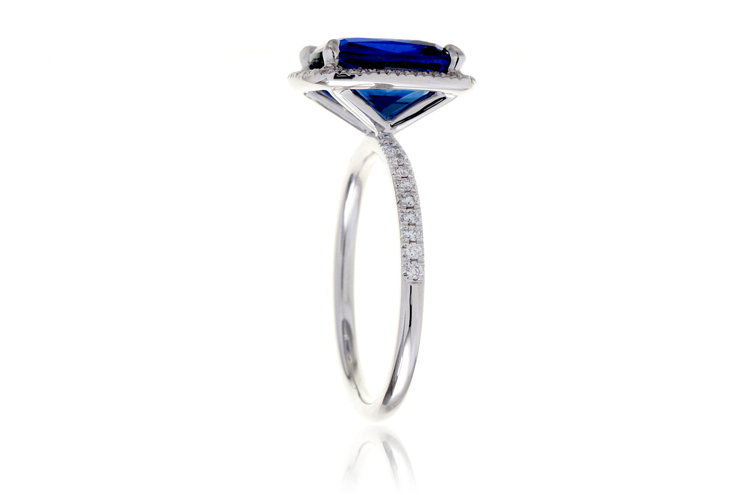 The Caitlin Lab-Grown Cushion Sapphire Ring