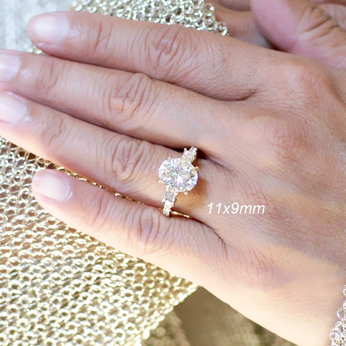 The Rey Oval Moissanite Ring