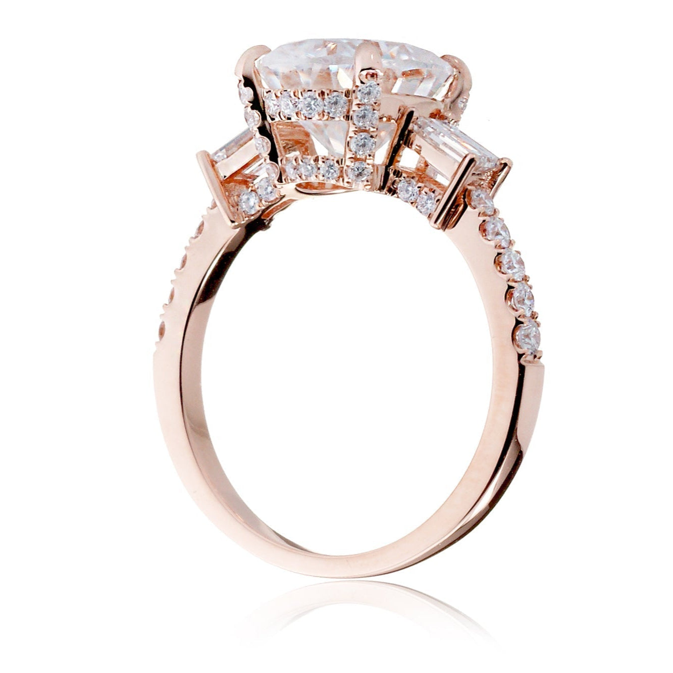 The Rey Emerald Cut Moissanite Ring