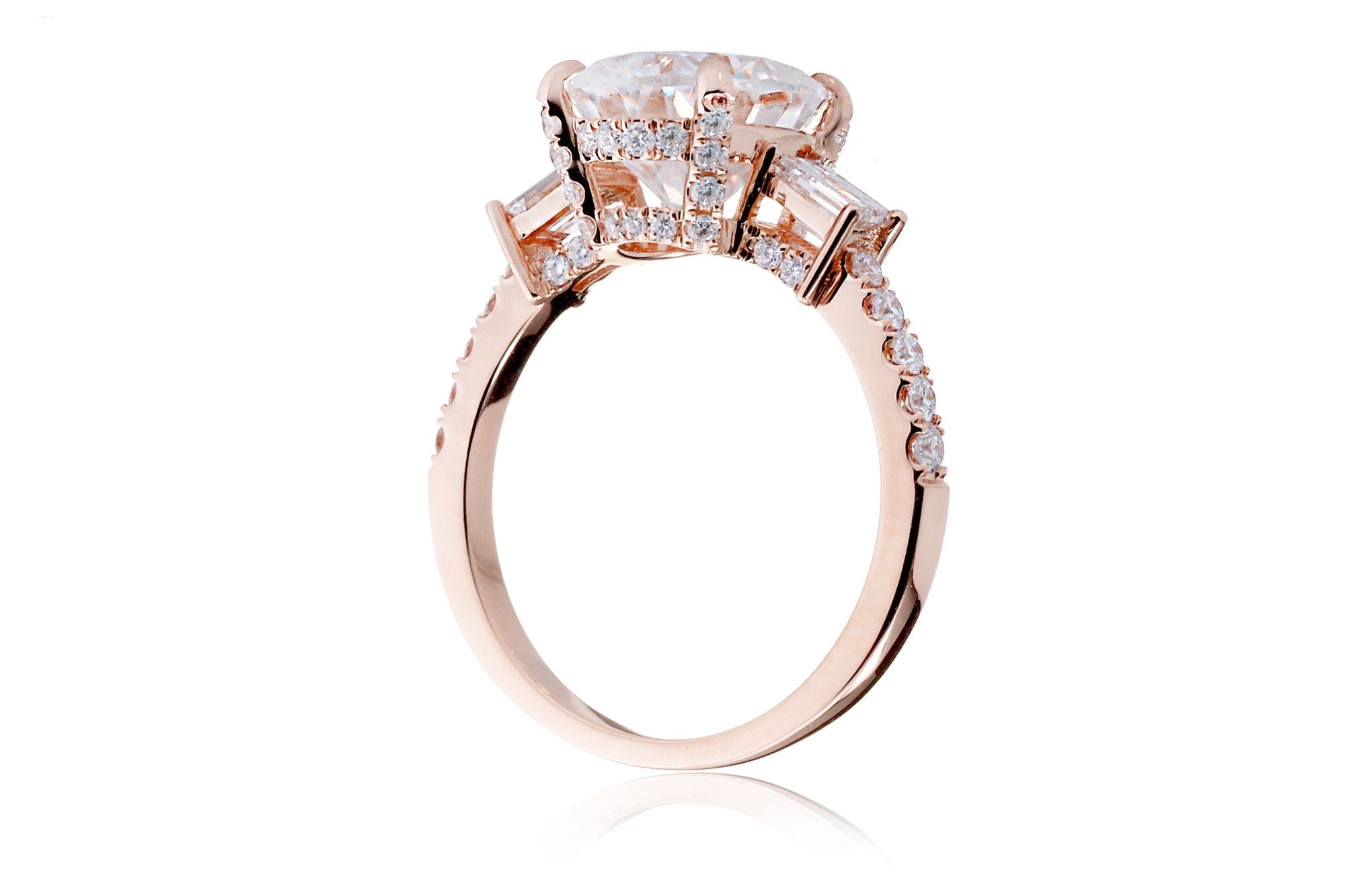 The Rey Radiant Cut Moissanite Ring