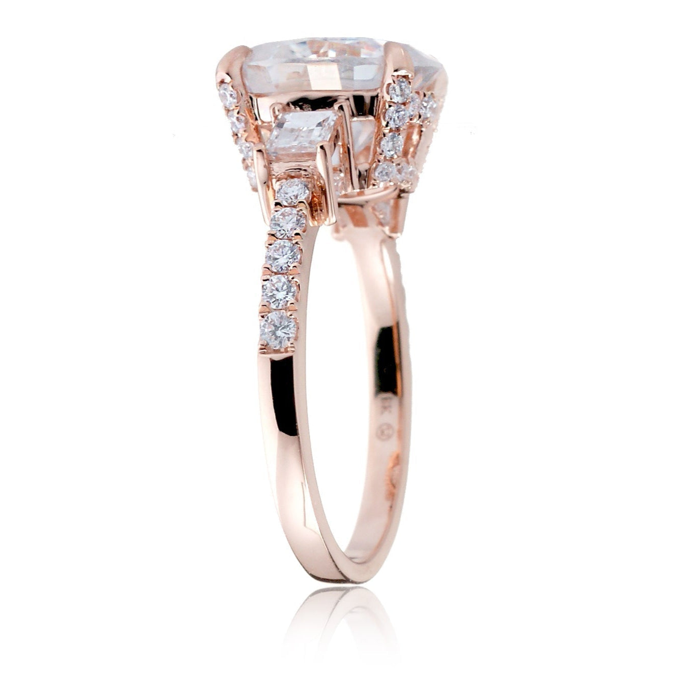 The Rey Emerald Cut Moissanite Ring
