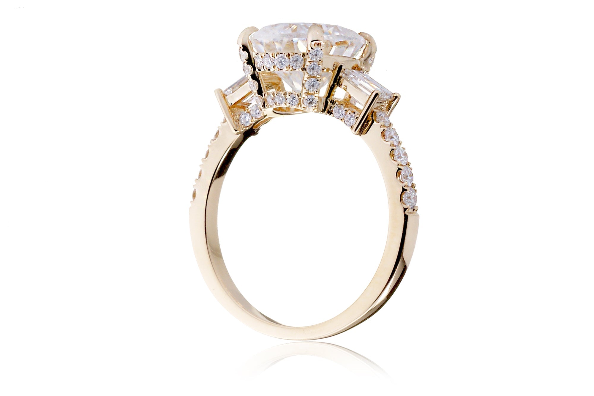 The Rey Radiant Cut Moissanite Ring