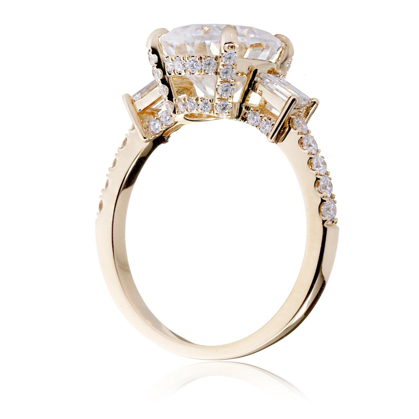 The Rey Emerald Cut Moissanite Ring