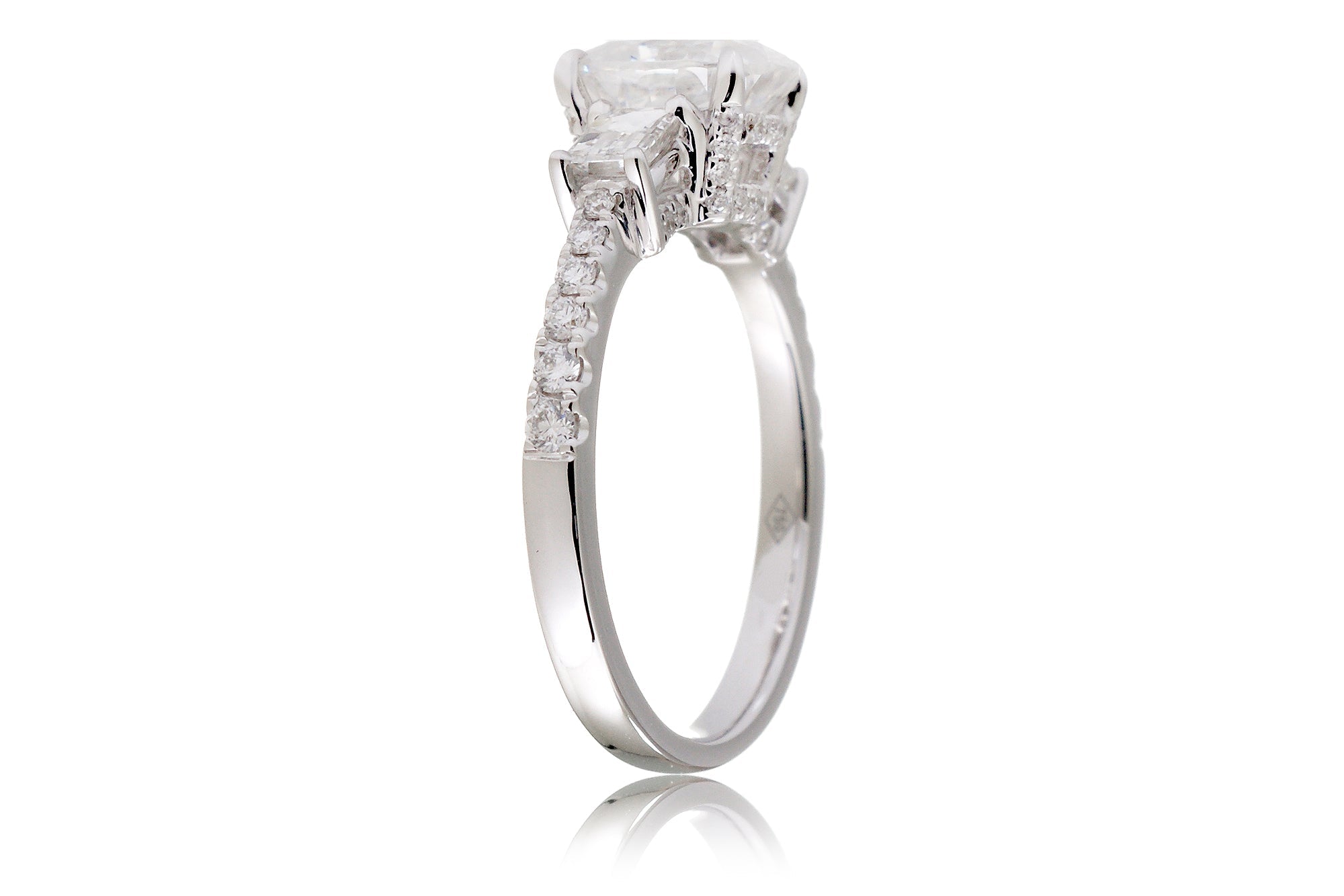 The Rey Radiant Cut Moissanite Ring
