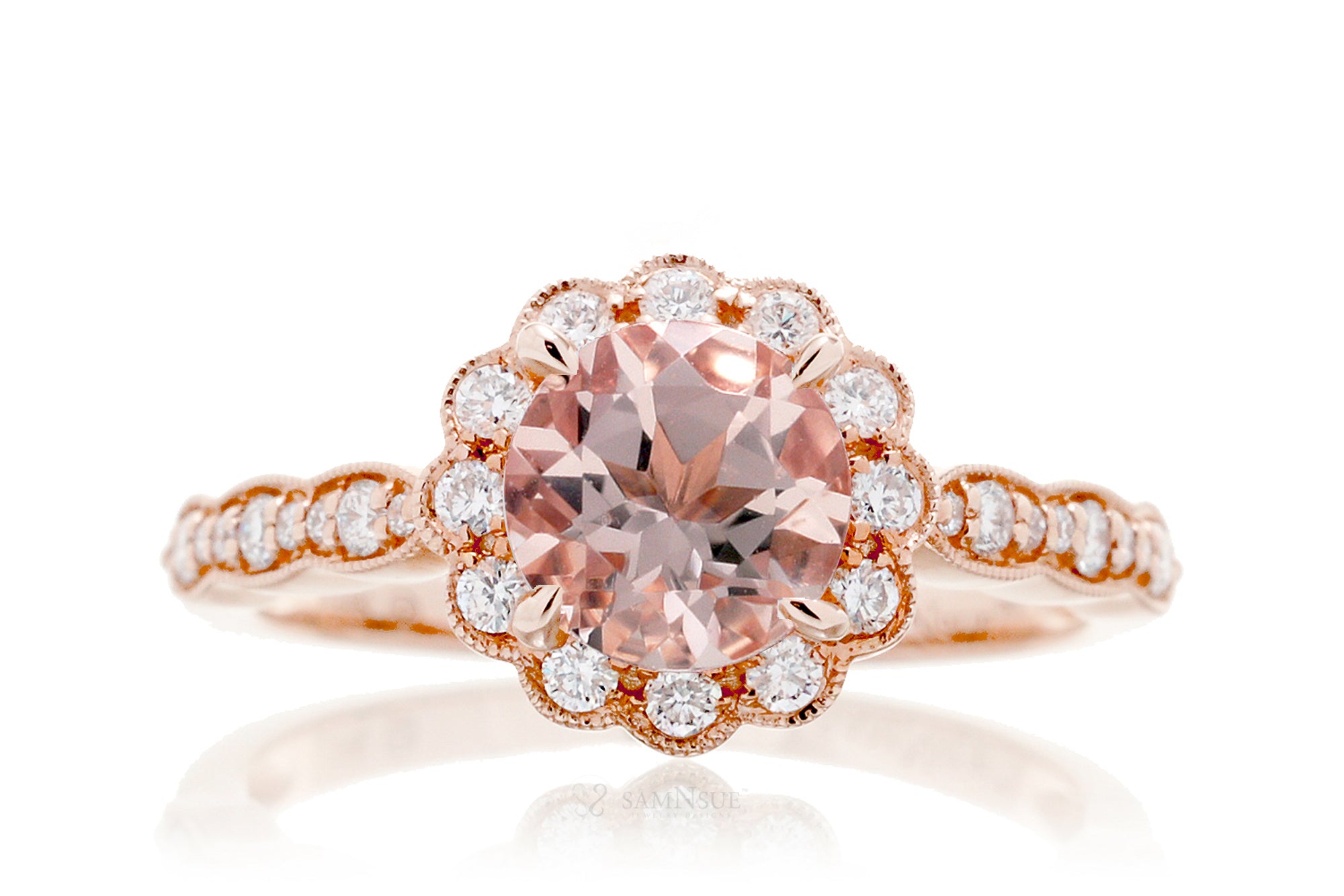 The Scallop Round Morganite