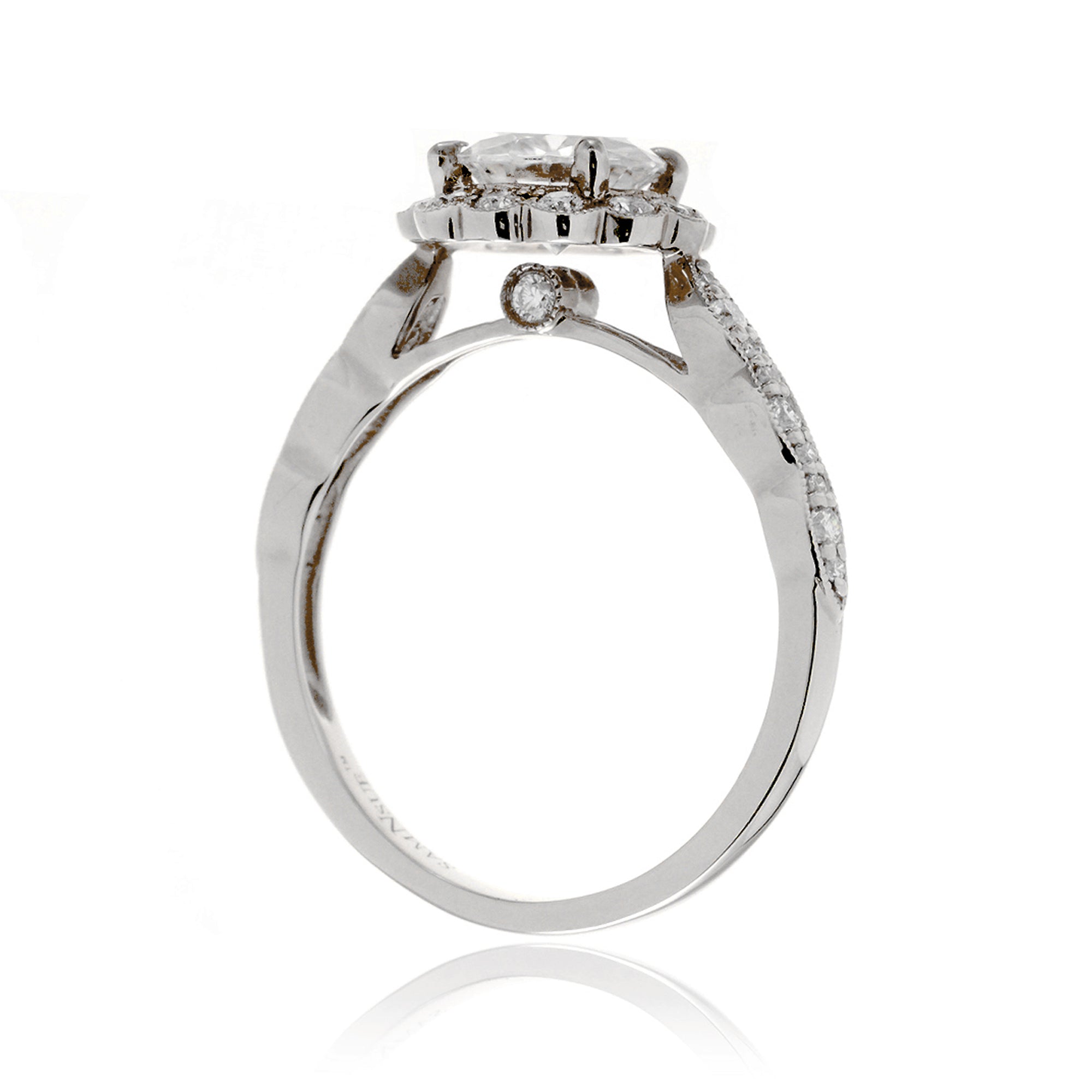 The Scallop Round Moissanite Ring