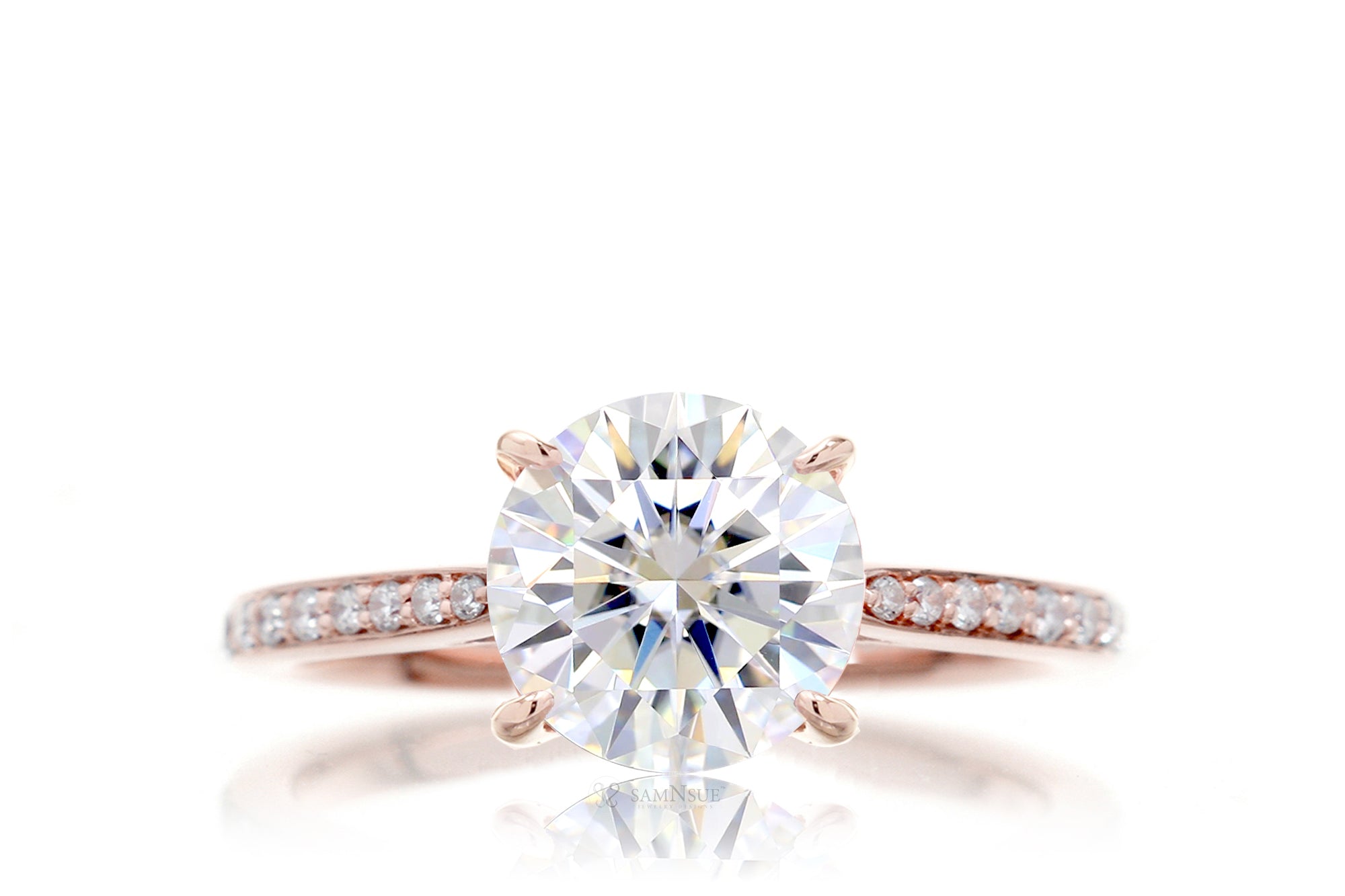 The Emily Round Moissanite Ring