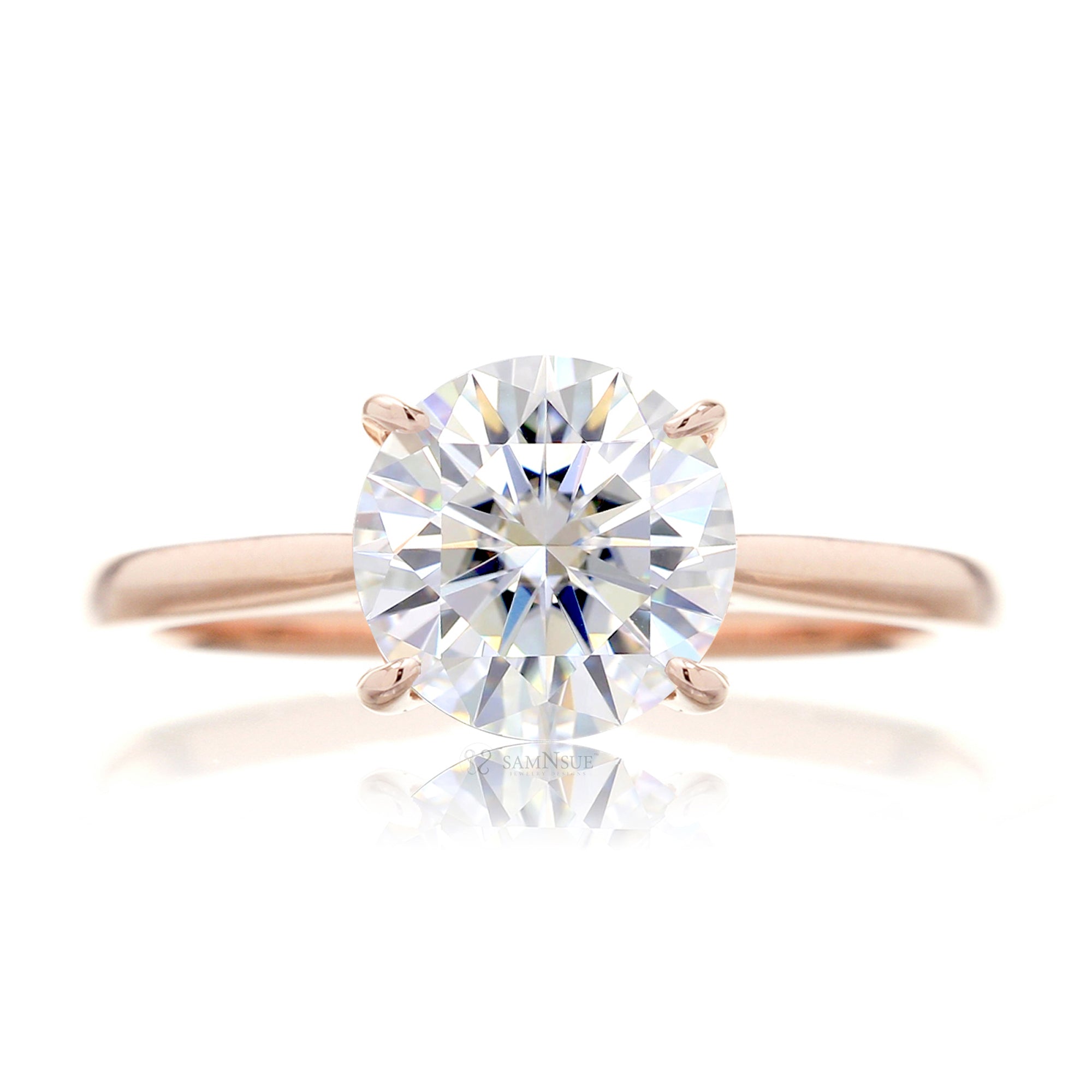 The Emily Round Moissanite Ring