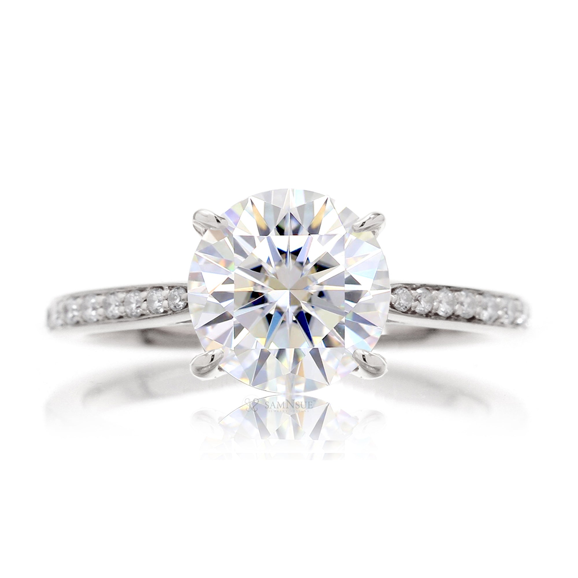 The Emily Round Moissanite Ring
