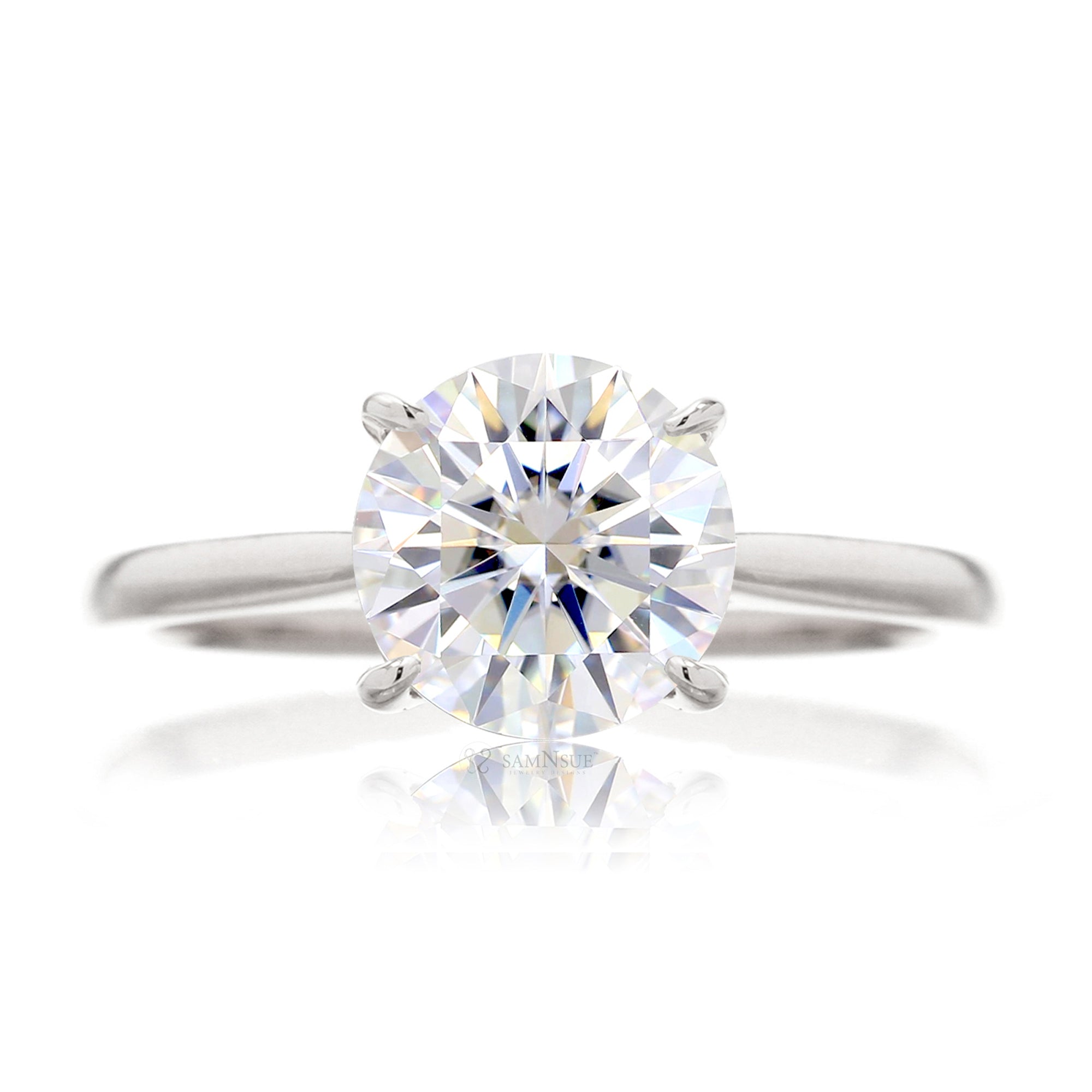 The Emily Round Moissanite Ring