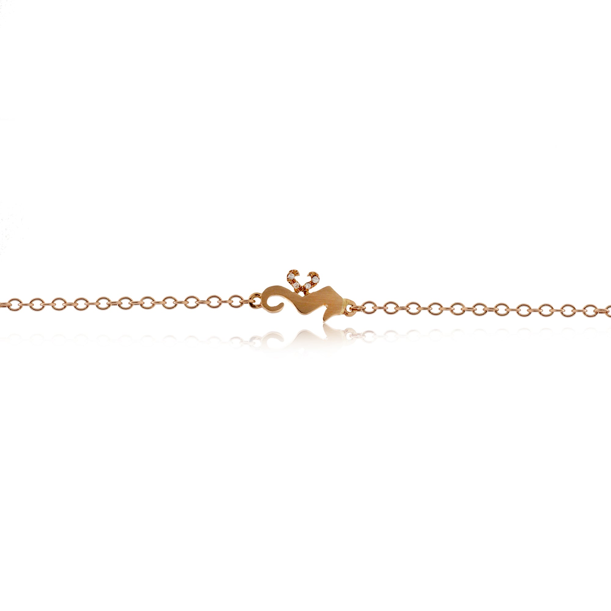 Tiny Seahorse Diamond Bracelet