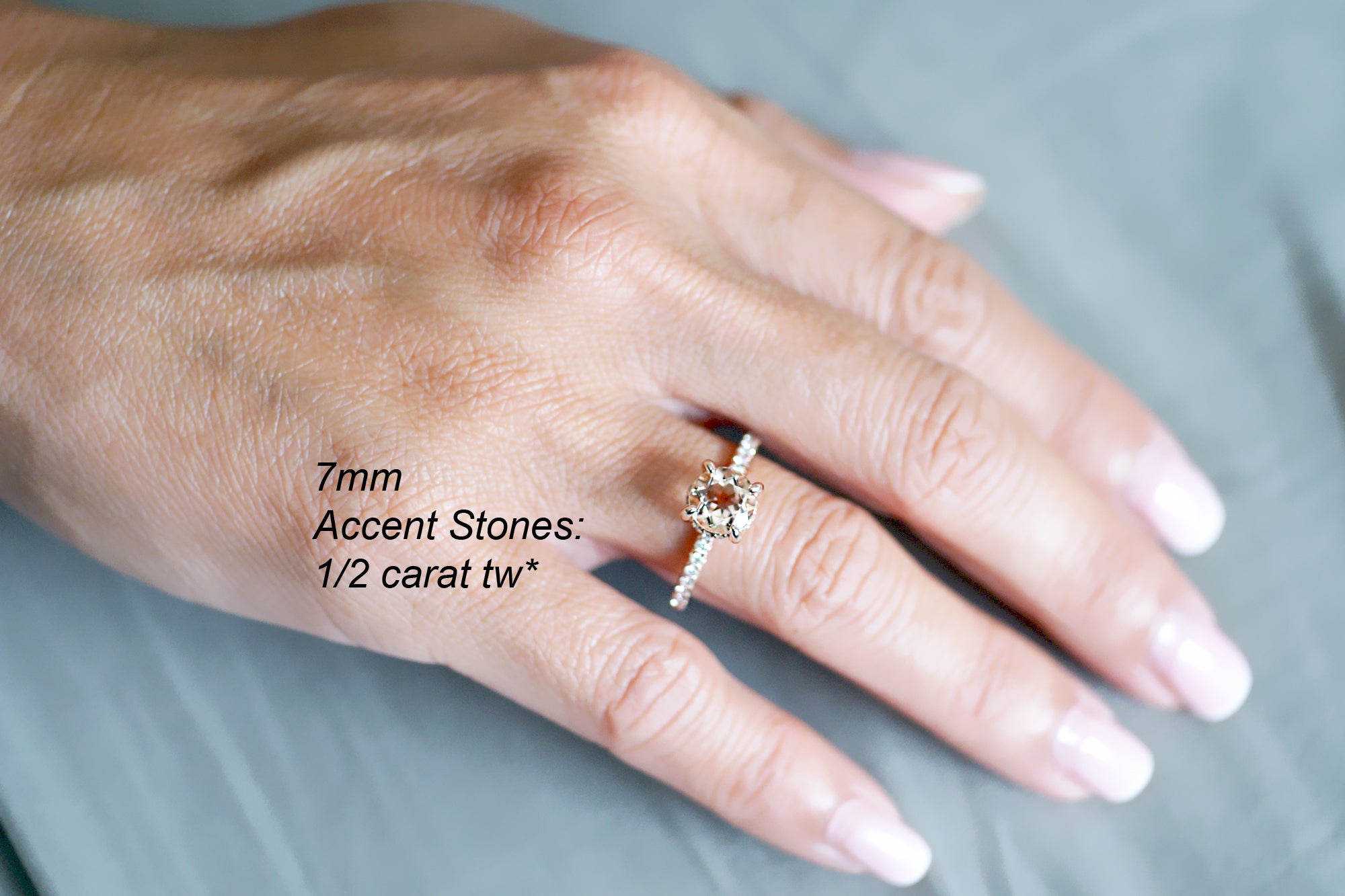 The Drenched Solitaire Round Morganite