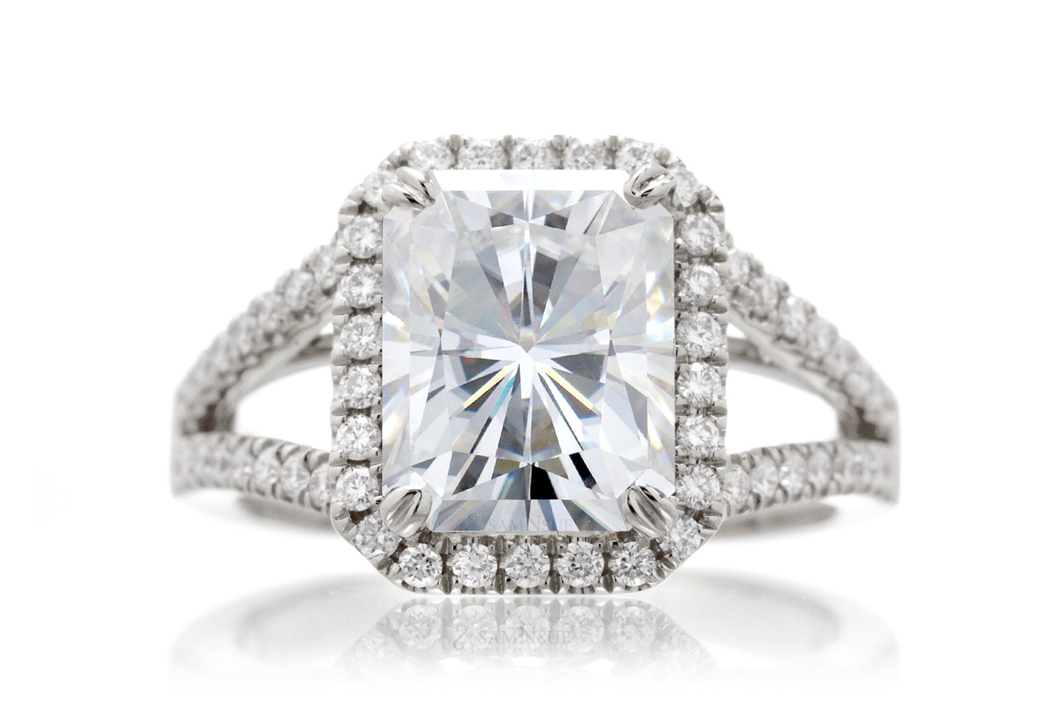 The Signature Split Band Radiant Moissanite Ring