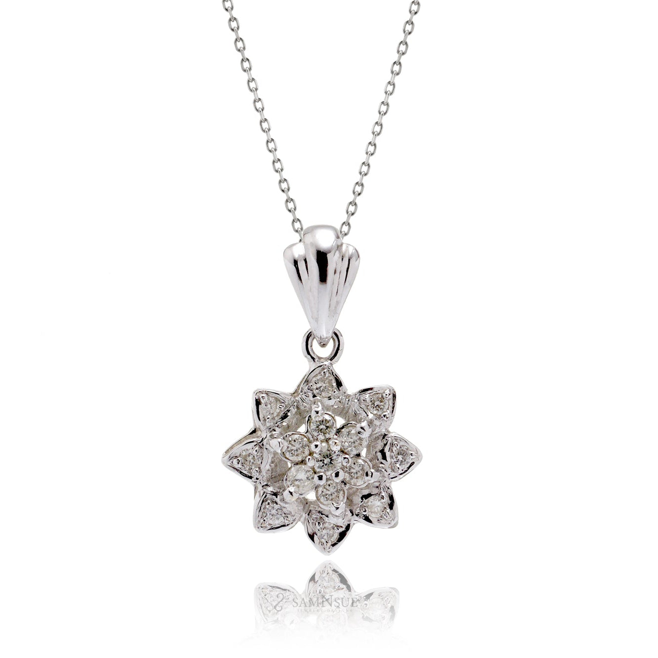 The Double Star Diamond Pendant (1/4 ct tw.)