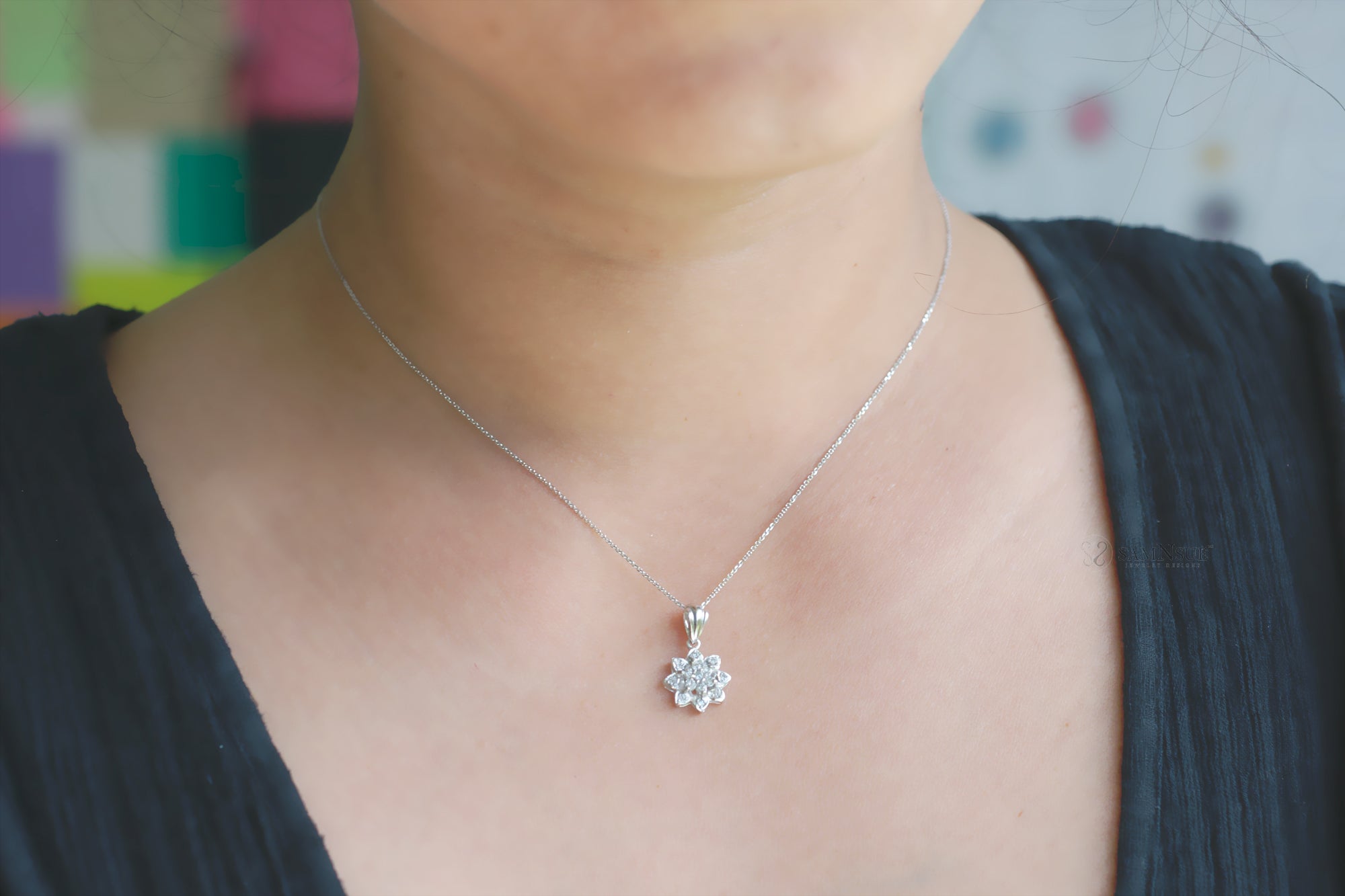 The Double Star Diamond Pendant (1/4 ct tw.)