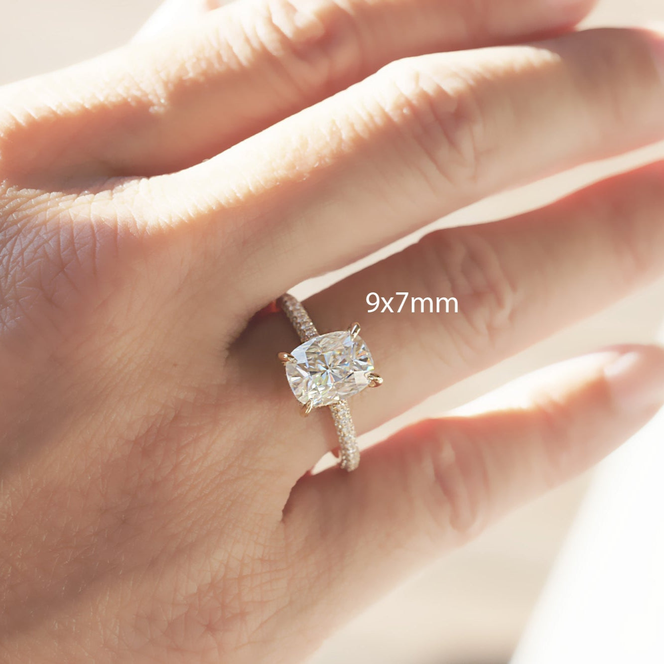 The Starlight Cushion Moissanite Ring