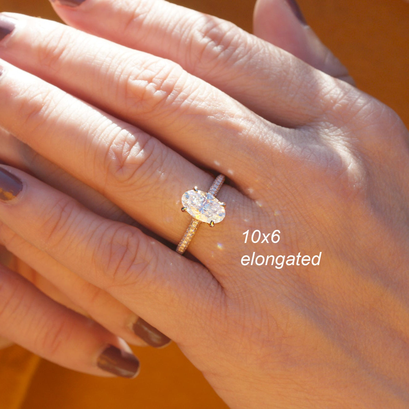 The Starlight Oval Moissanite Ring