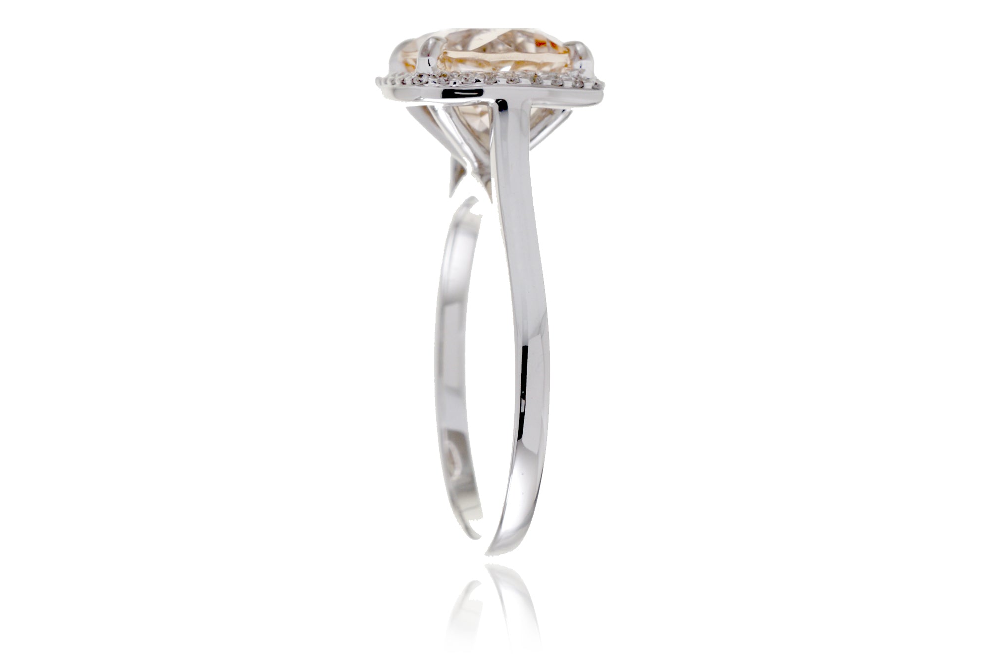 The Steffy Round Morganite With Cushion Halo (10mm)