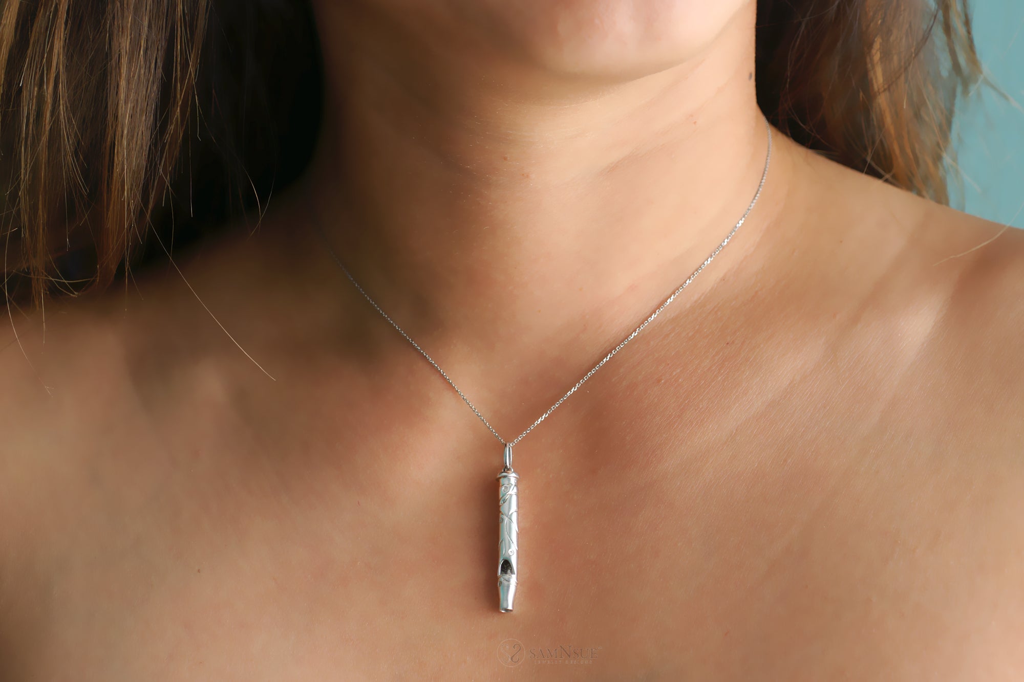 The Whistle/Flute Diamond Pendant