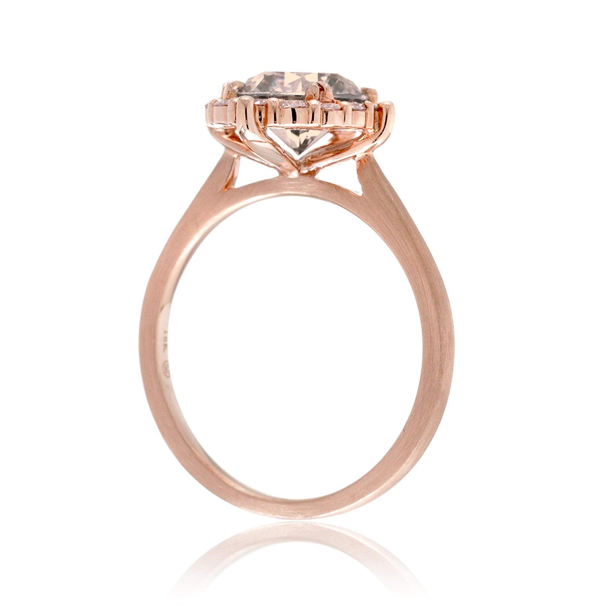 The Haley Round Cut Morganite Ring