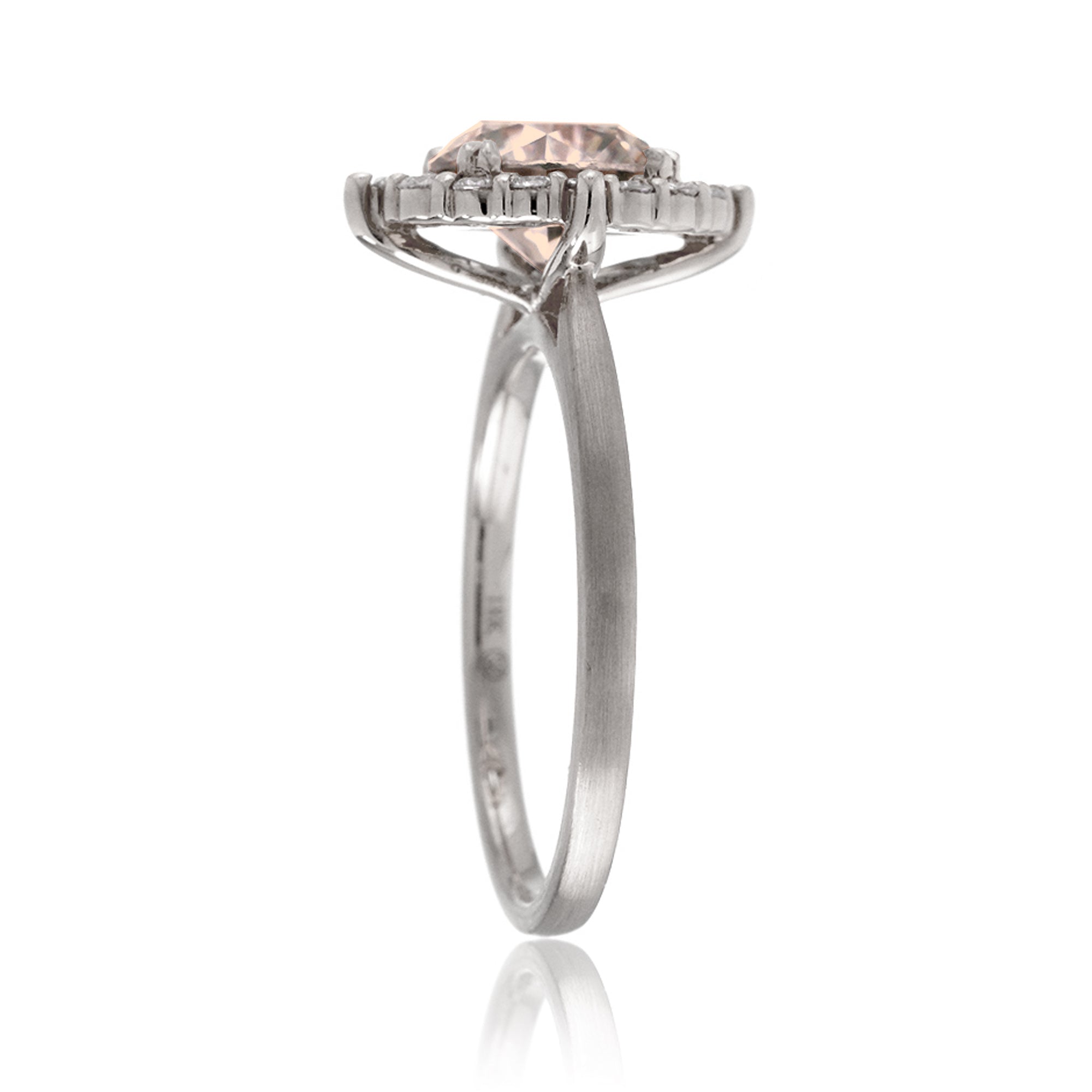 The Haley Round Cut Morganite Ring