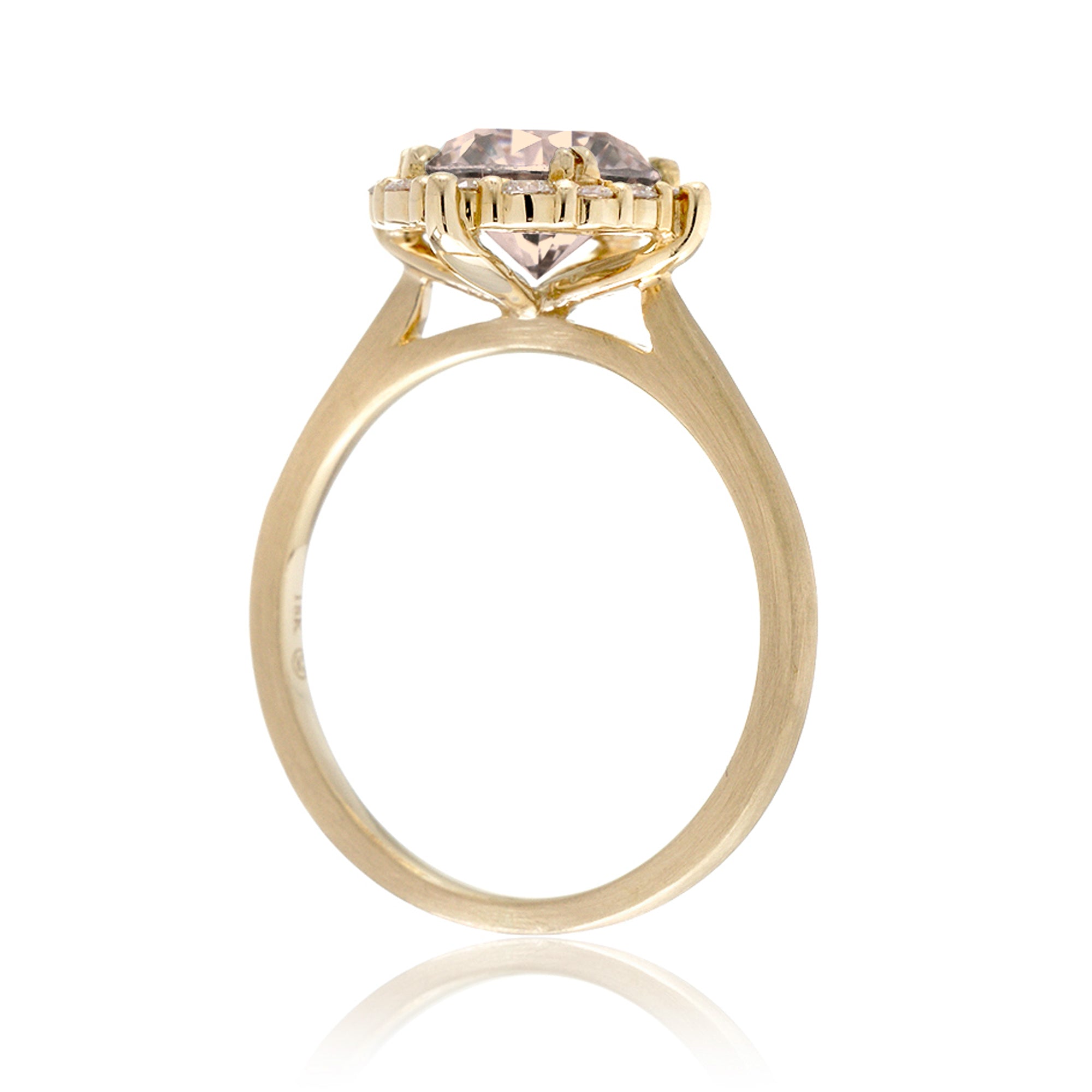 The Haley Round Cut Morganite Ring