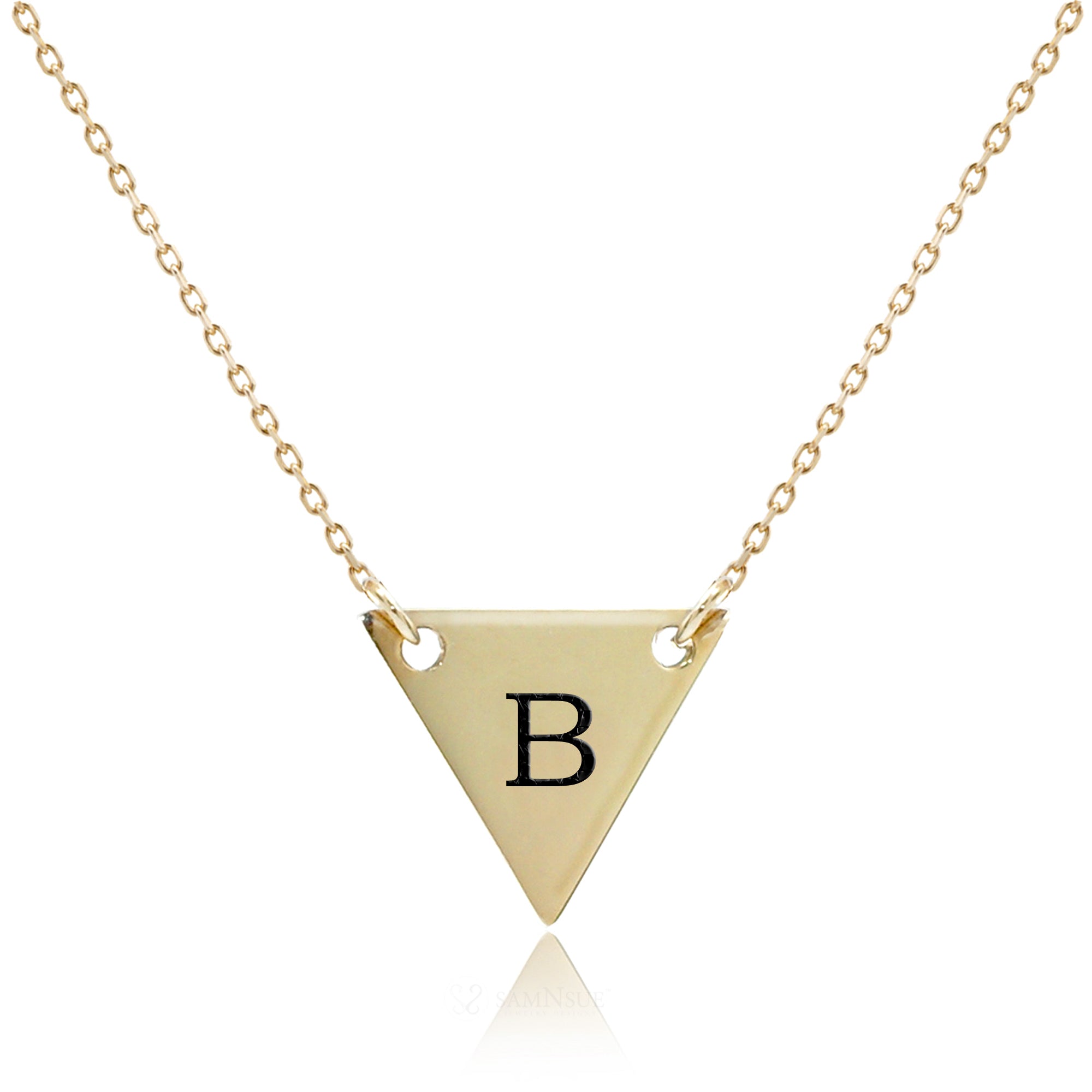 Triangle Initial Necklace