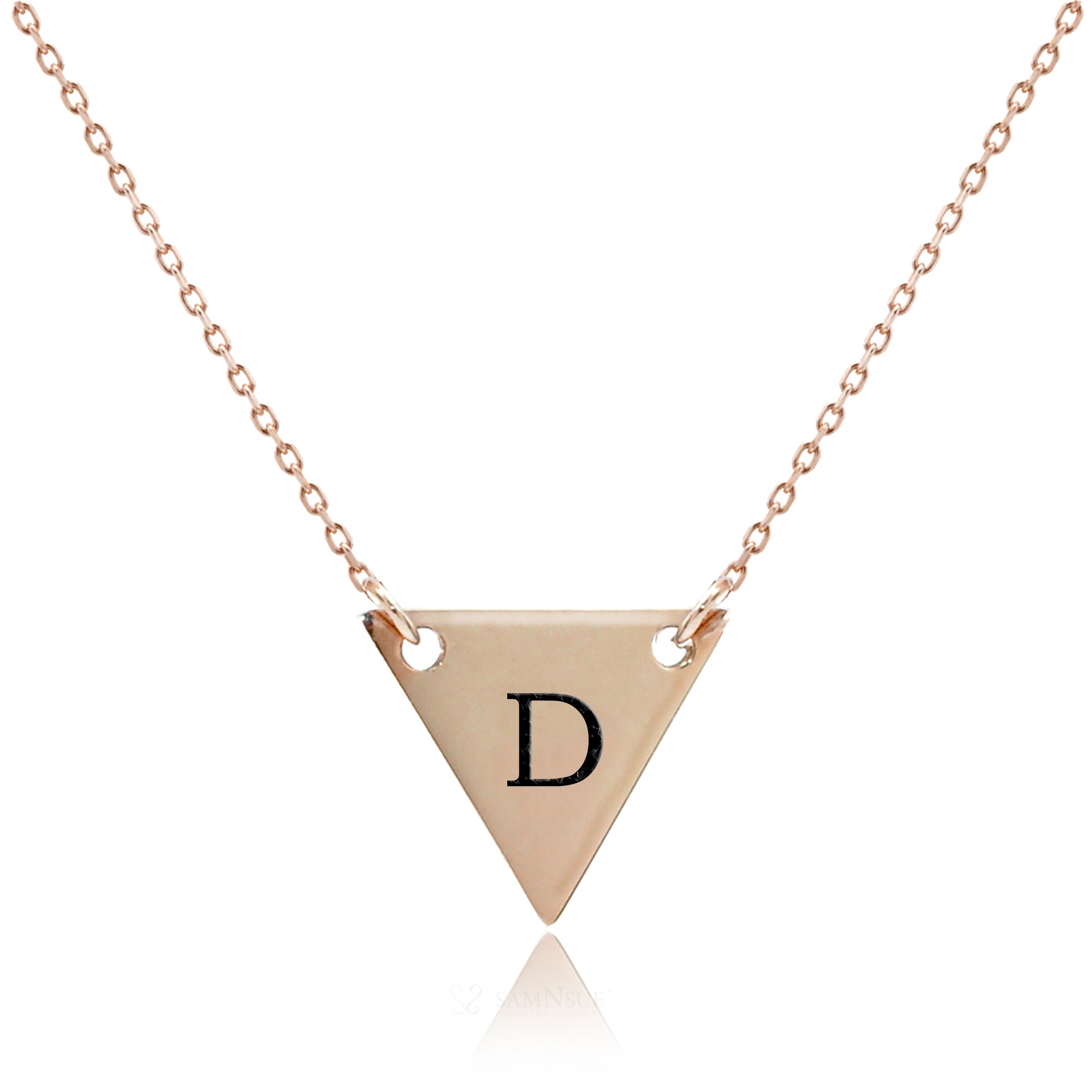 Triangle Initial Necklace