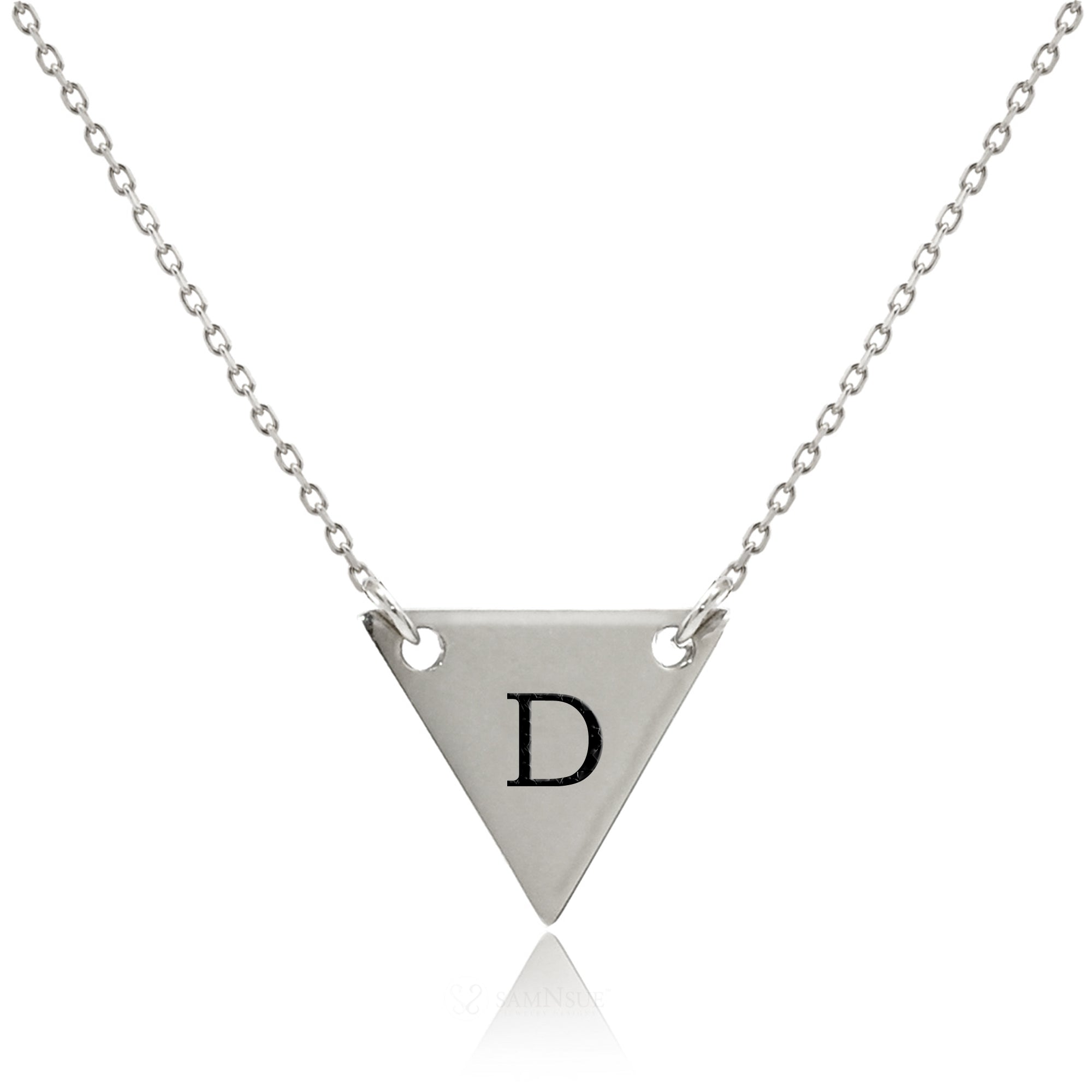 Triangle Initial Necklace