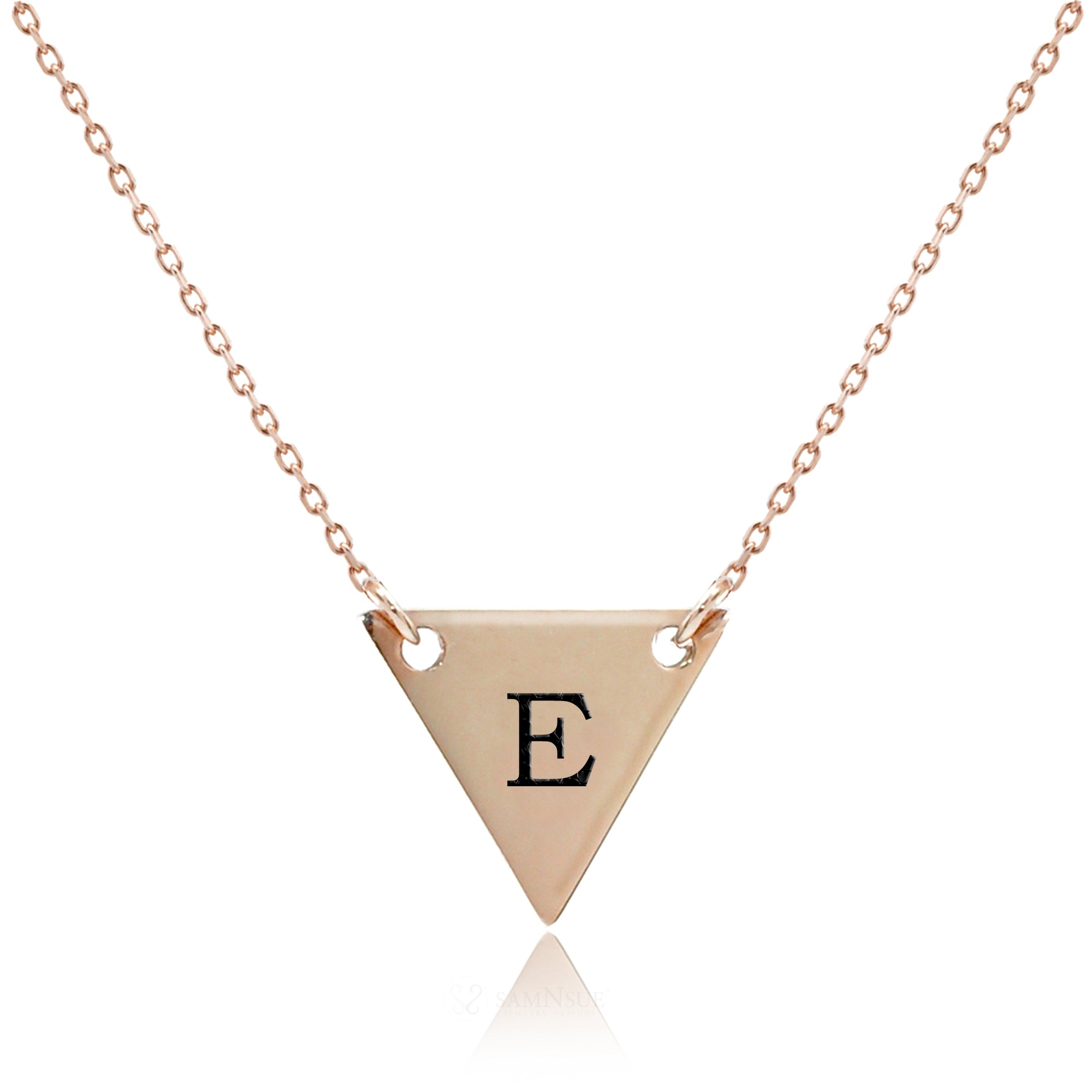 Triangle Initial Necklace