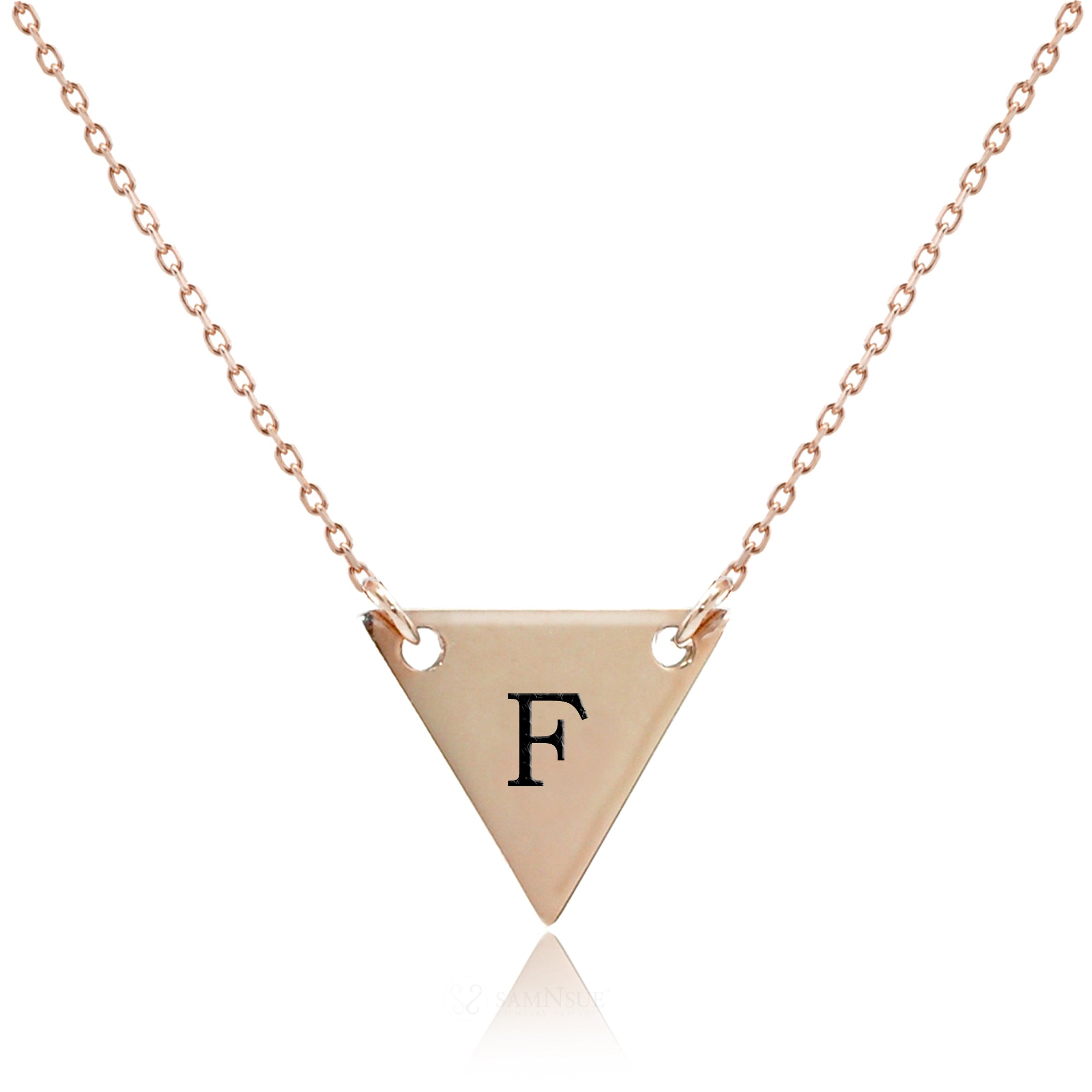 Triangle Initial Necklace