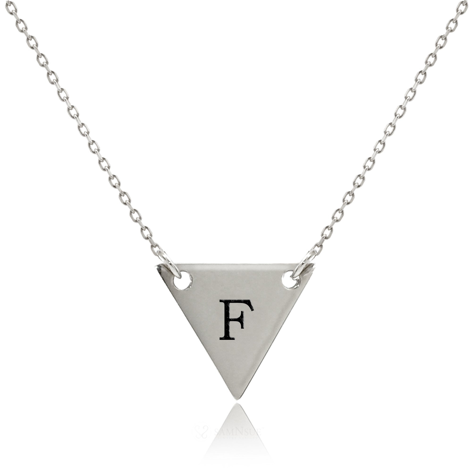 Triangle Initial Necklace