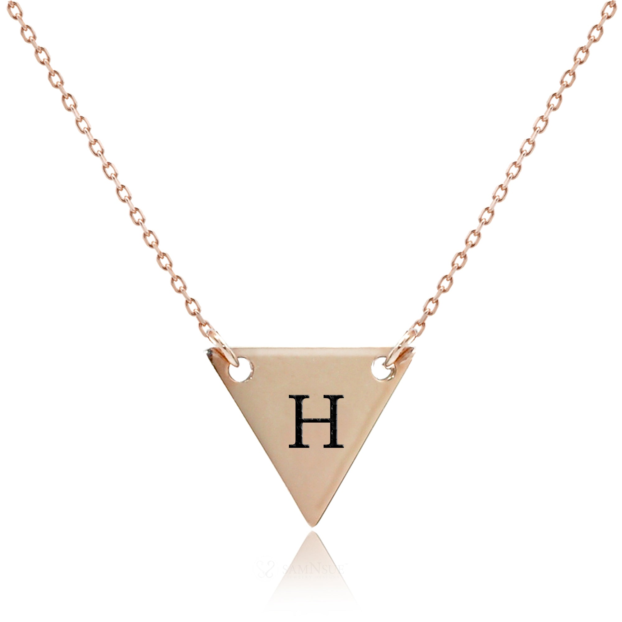 Triangle Initial Necklace