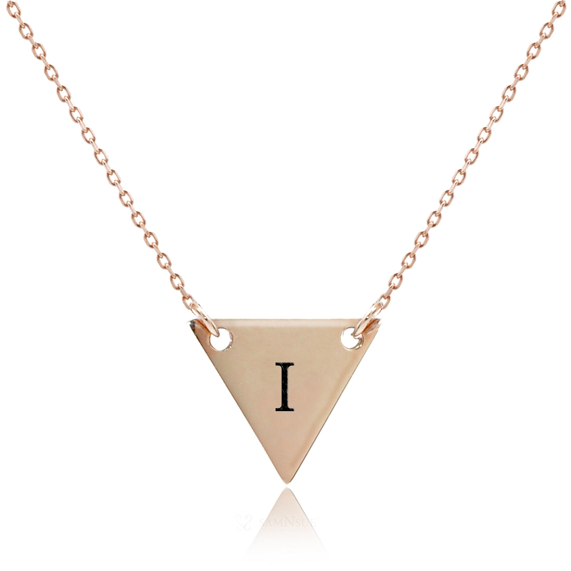Triangle Initial Necklace