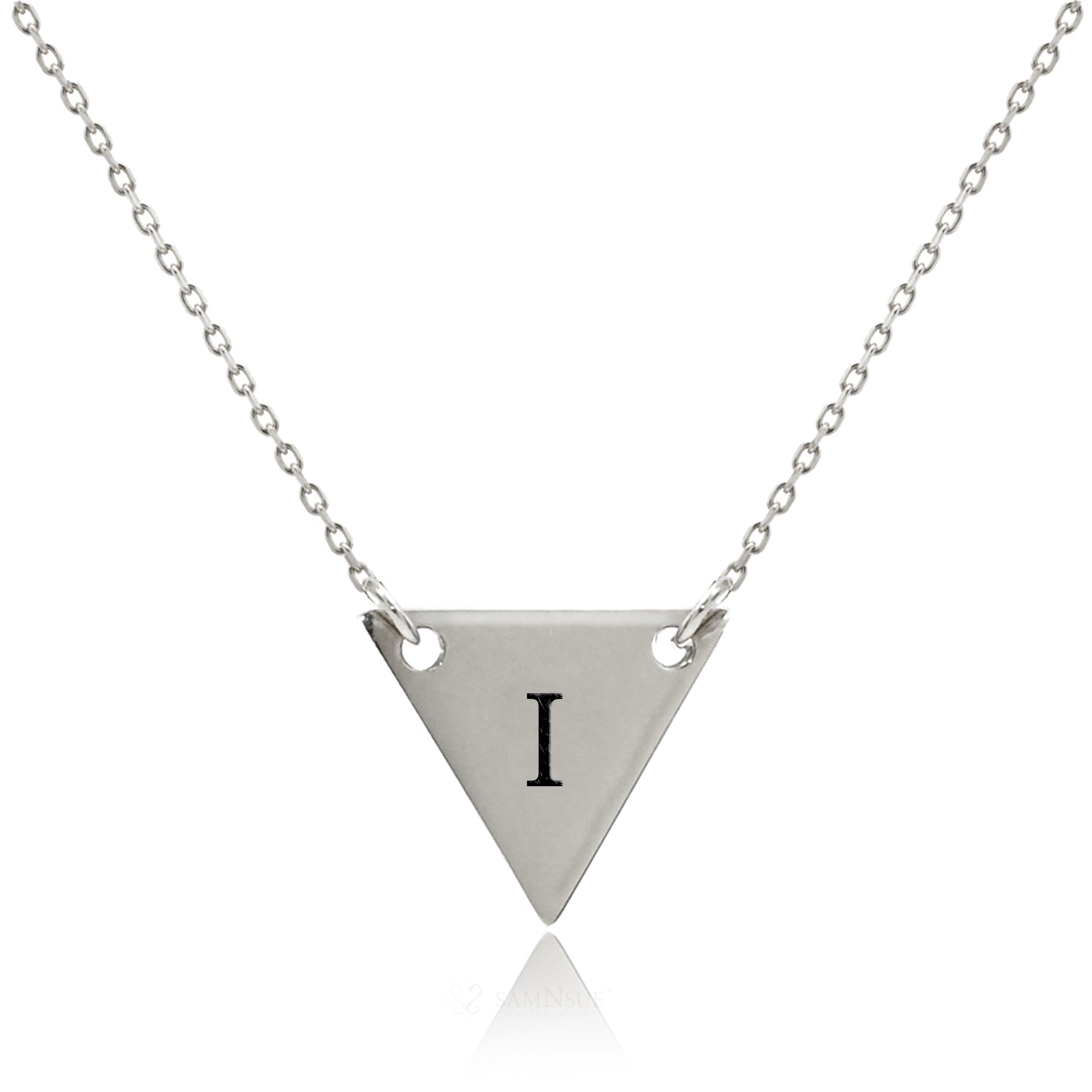 Triangle Initial Necklace