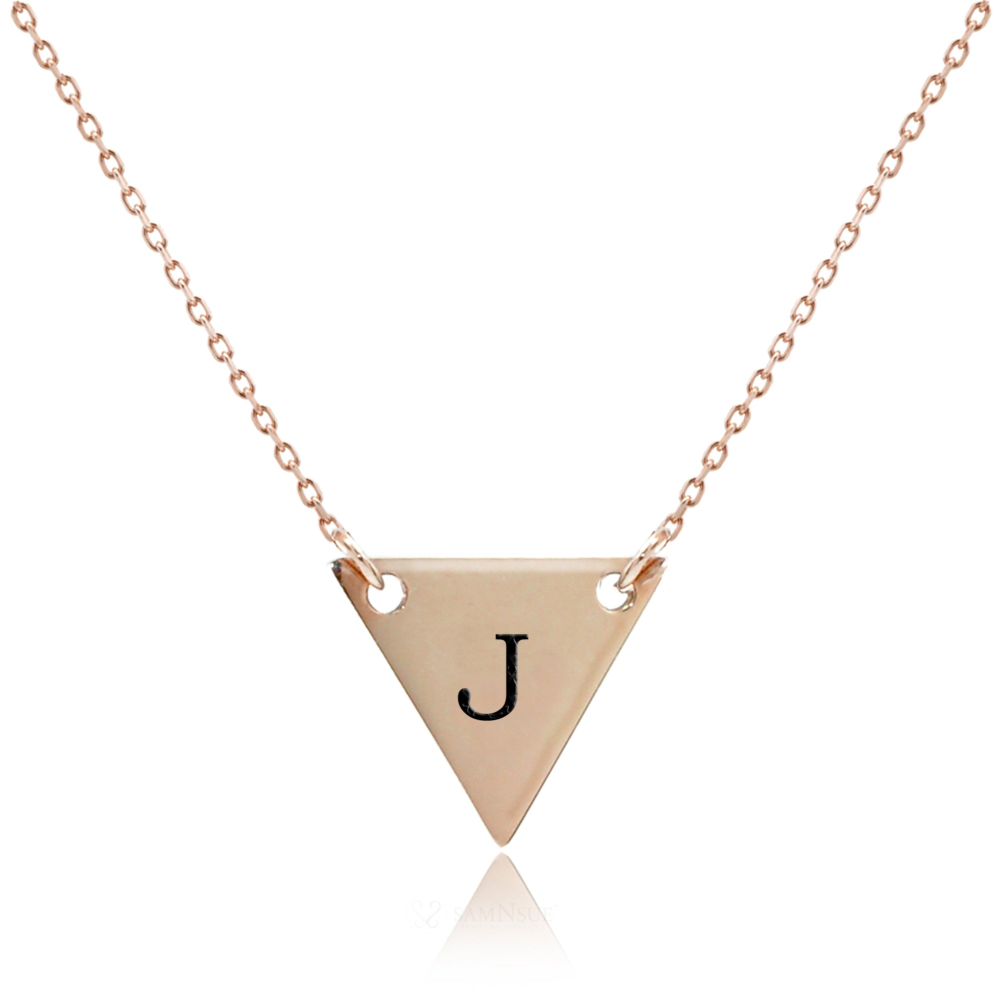 Triangle Initial Necklace