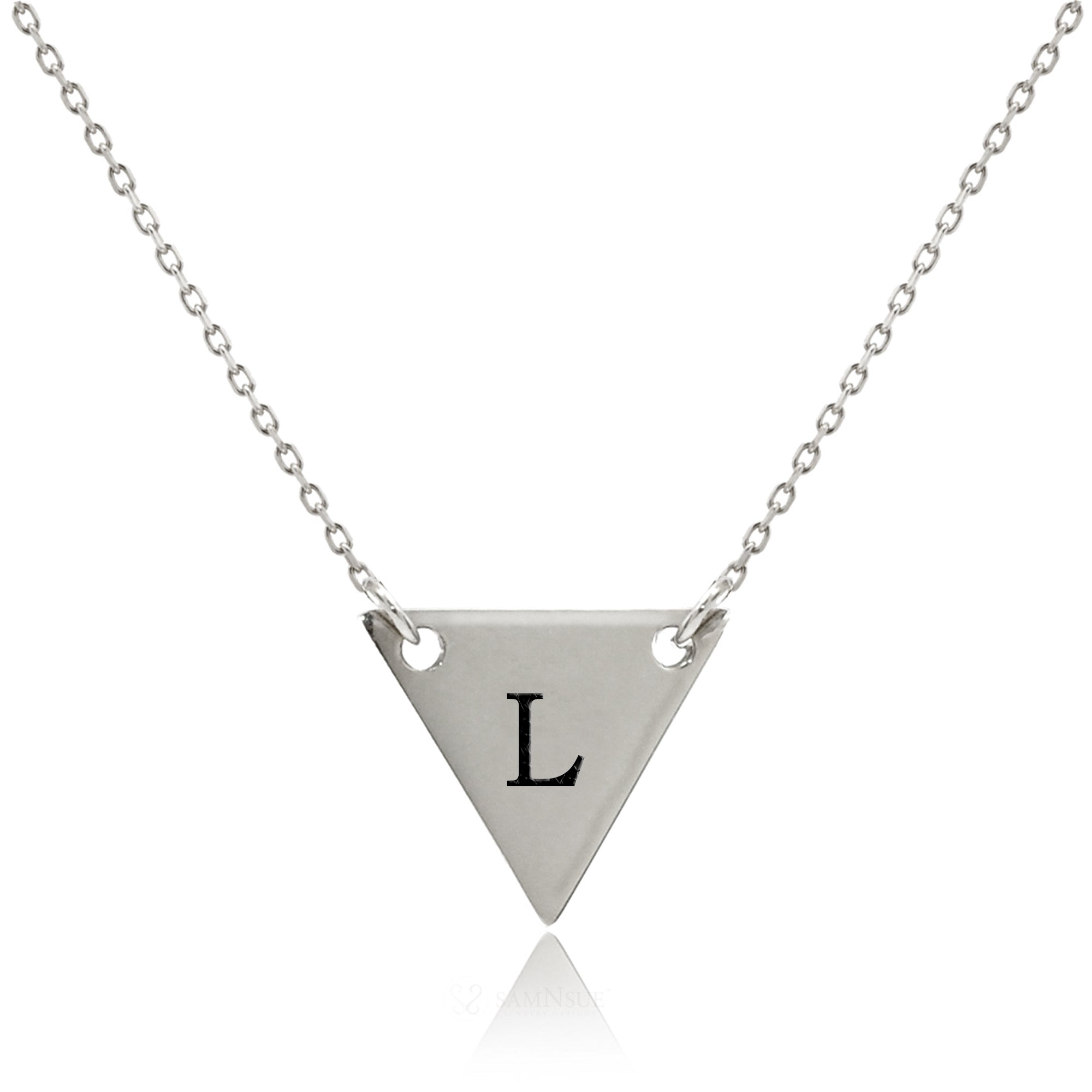 Triangle Initial Necklace