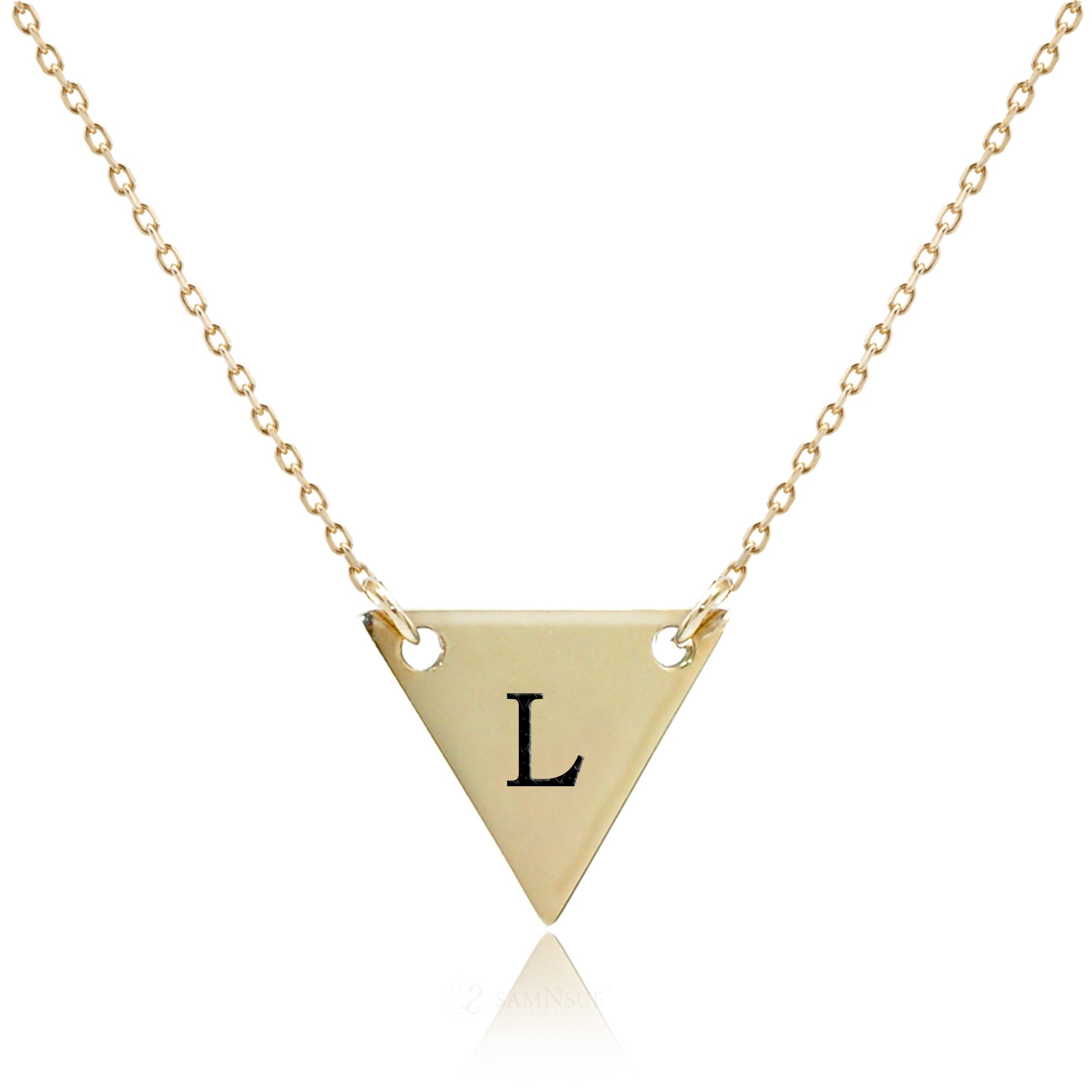 Triangle Initial Necklace