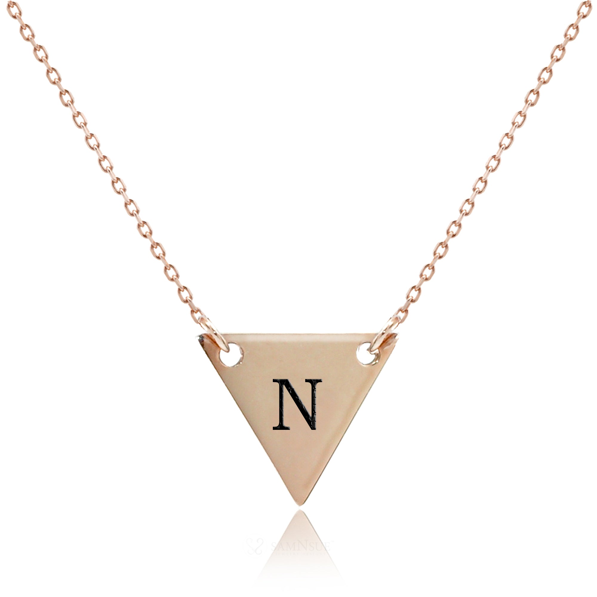 Triangle Initial Necklace