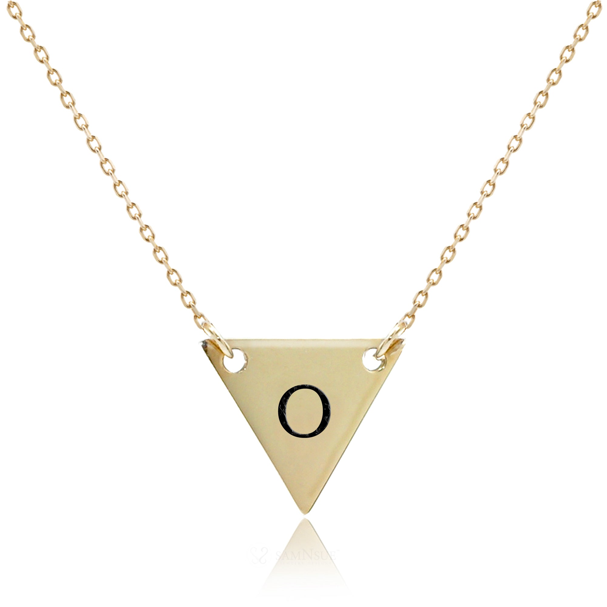 Triangle Initial Necklace