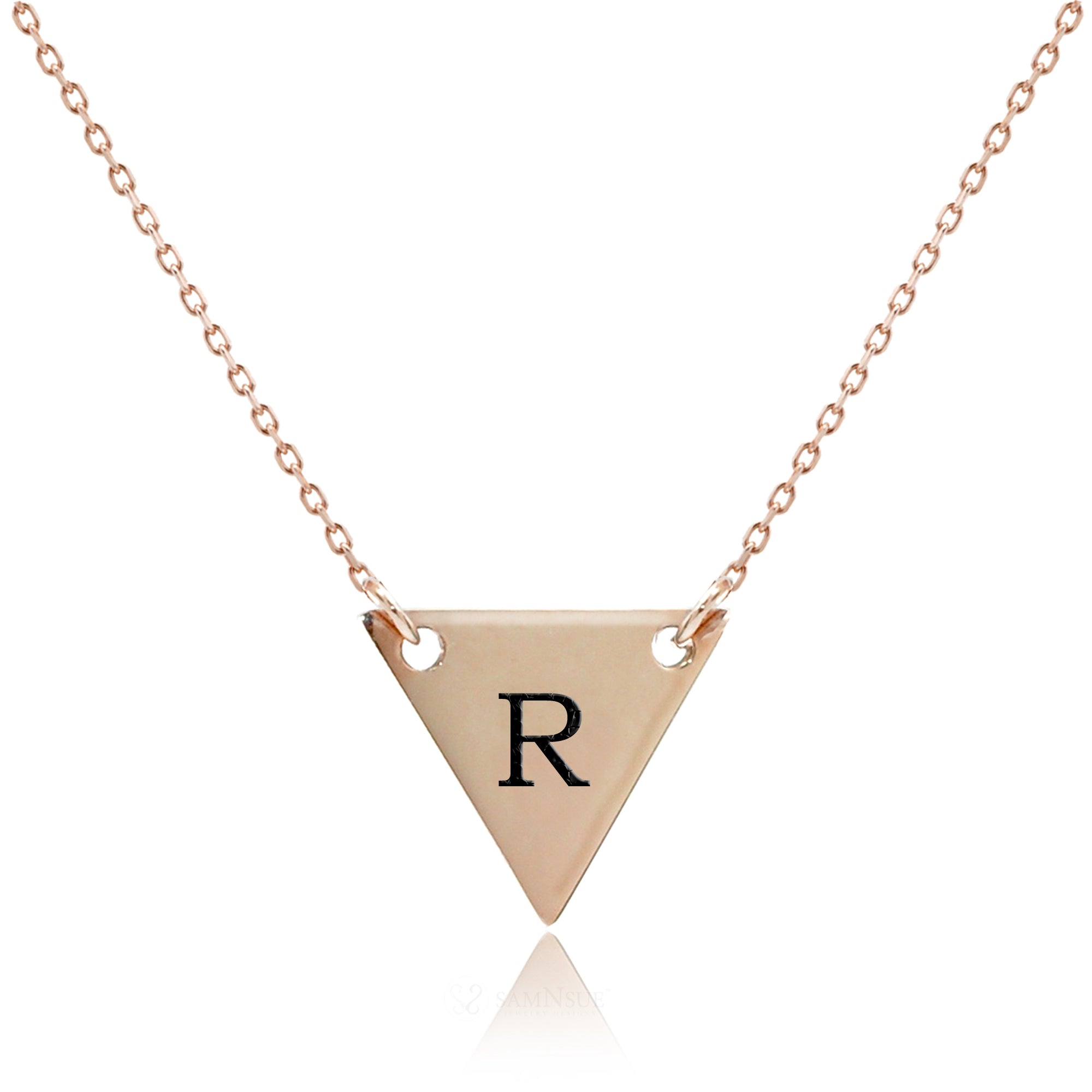 Triangle Initial Necklace