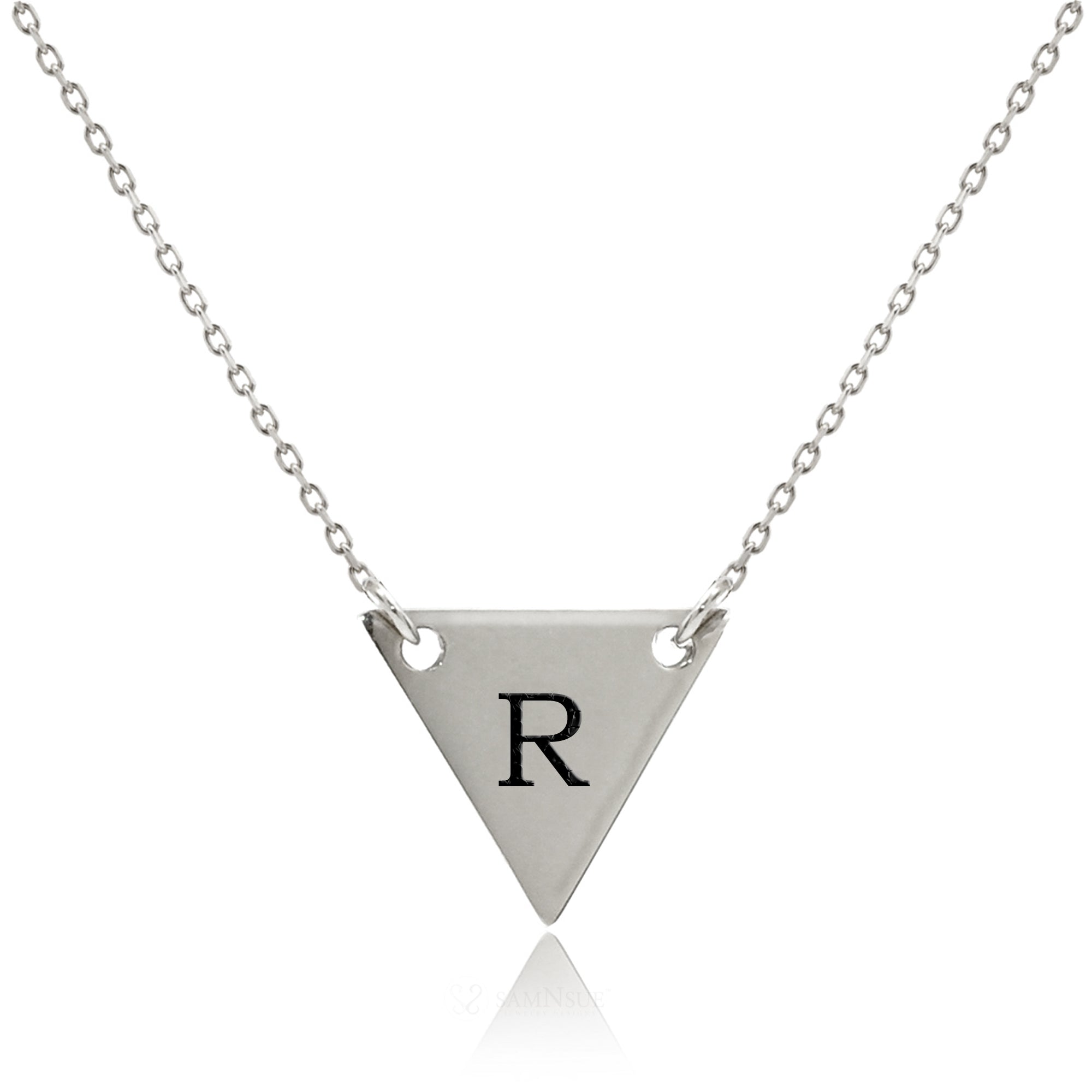 Triangle Initial Necklace
