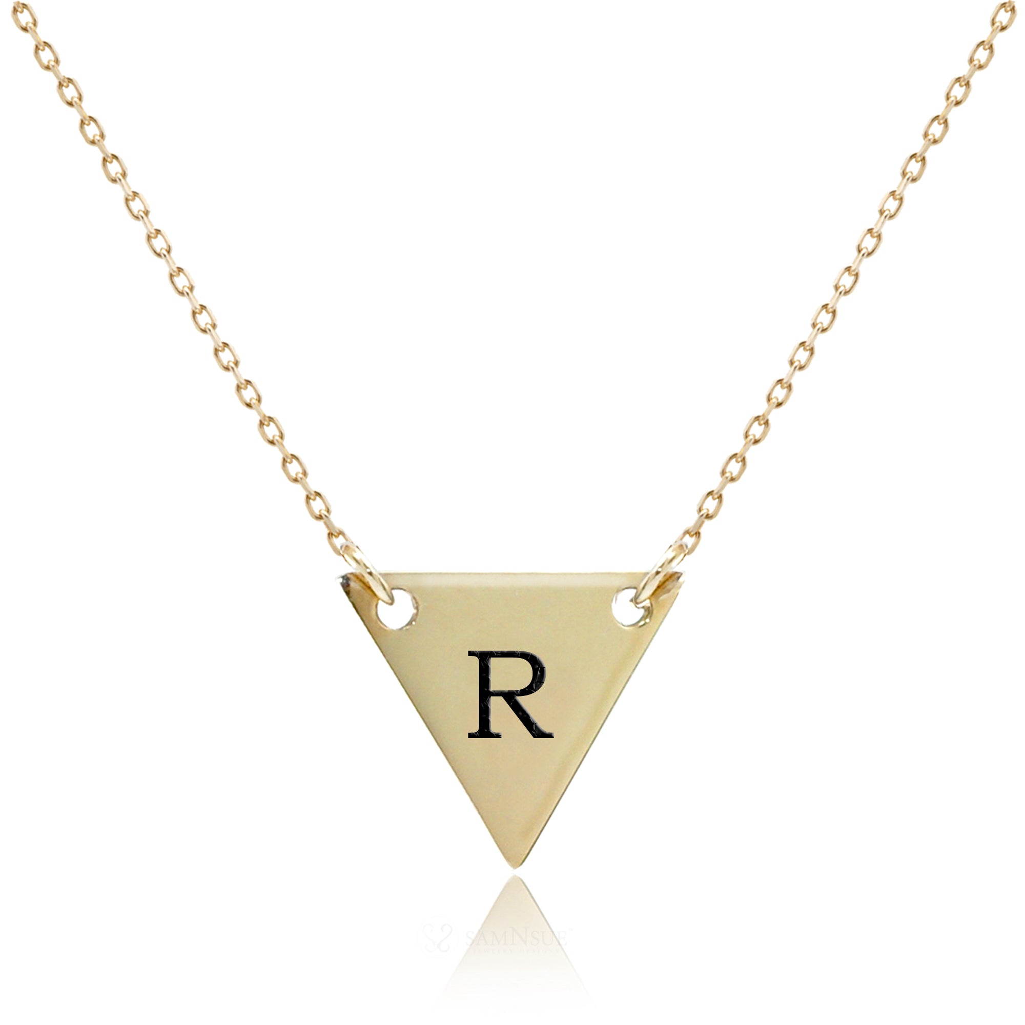 Triangle Initial Necklace