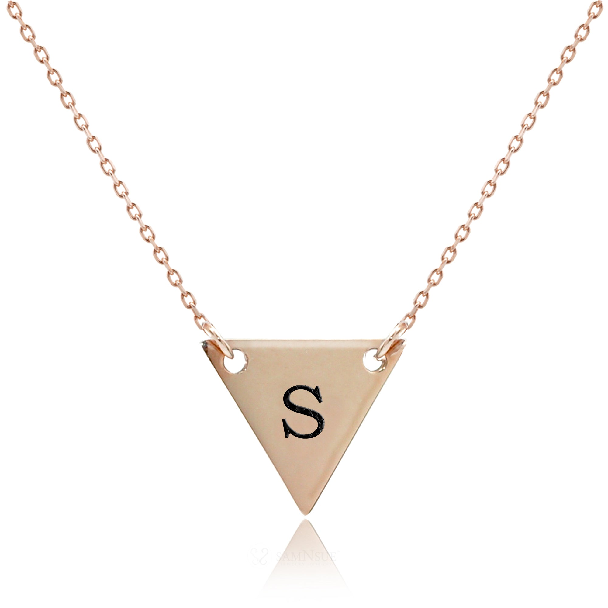 Triangle Initial Necklace