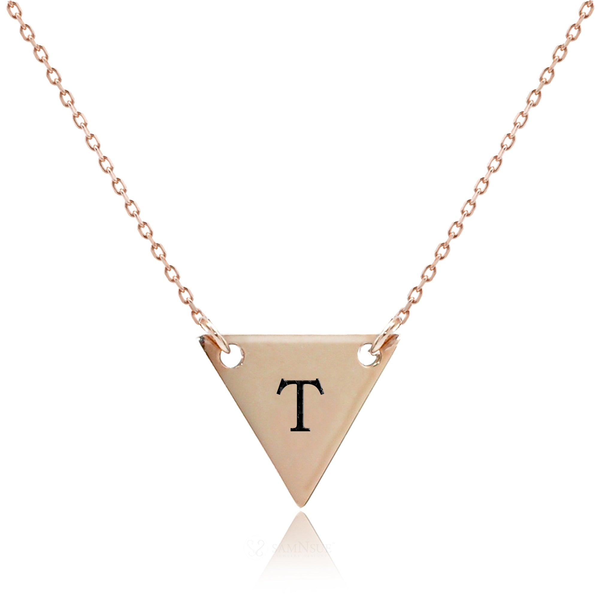 Triangle Initial Necklace